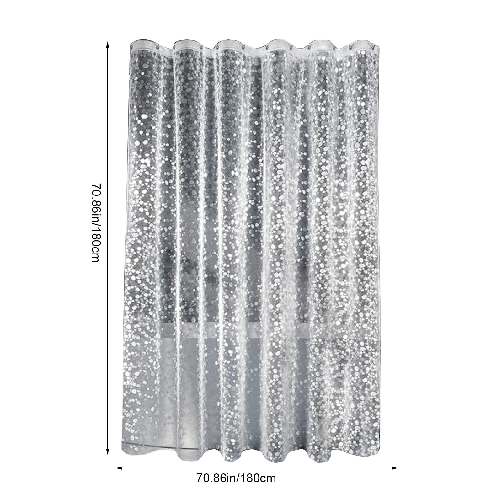 Kdkad Shower Curtain, 31.5×71 Inch Shower Curtain Liner, Waterproof Plastic Shower Liner, Cute Lightweight Shower Curtain for Bathroom 71×71 in White - Image 3