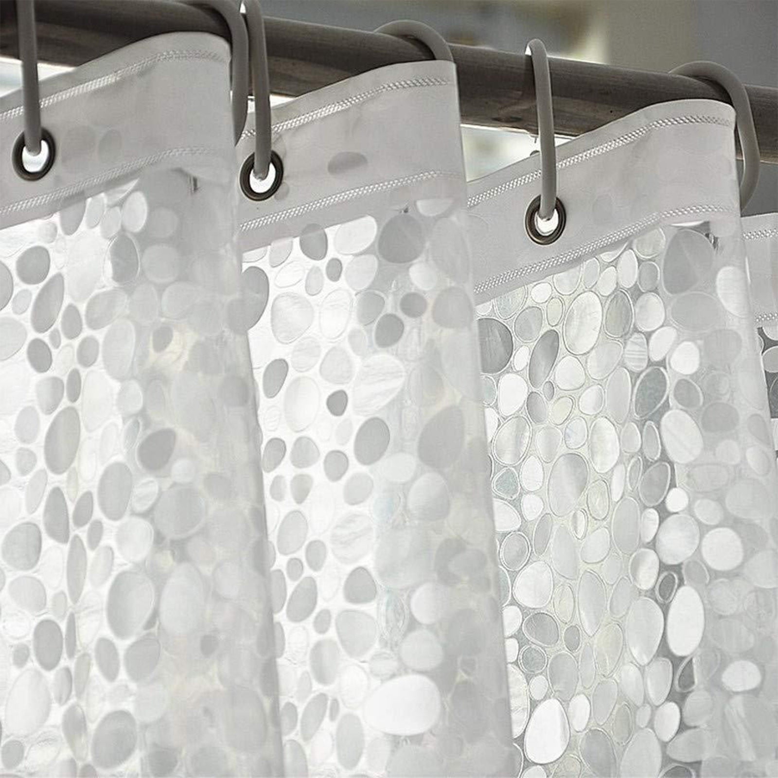 Kdkad Shower Curtain, 31.5×71 Inch Shower Curtain Liner, Waterproof Plastic Shower Liner, Cute Lightweight Shower Curtain for Bathroom 71×71 in White - Image 5
