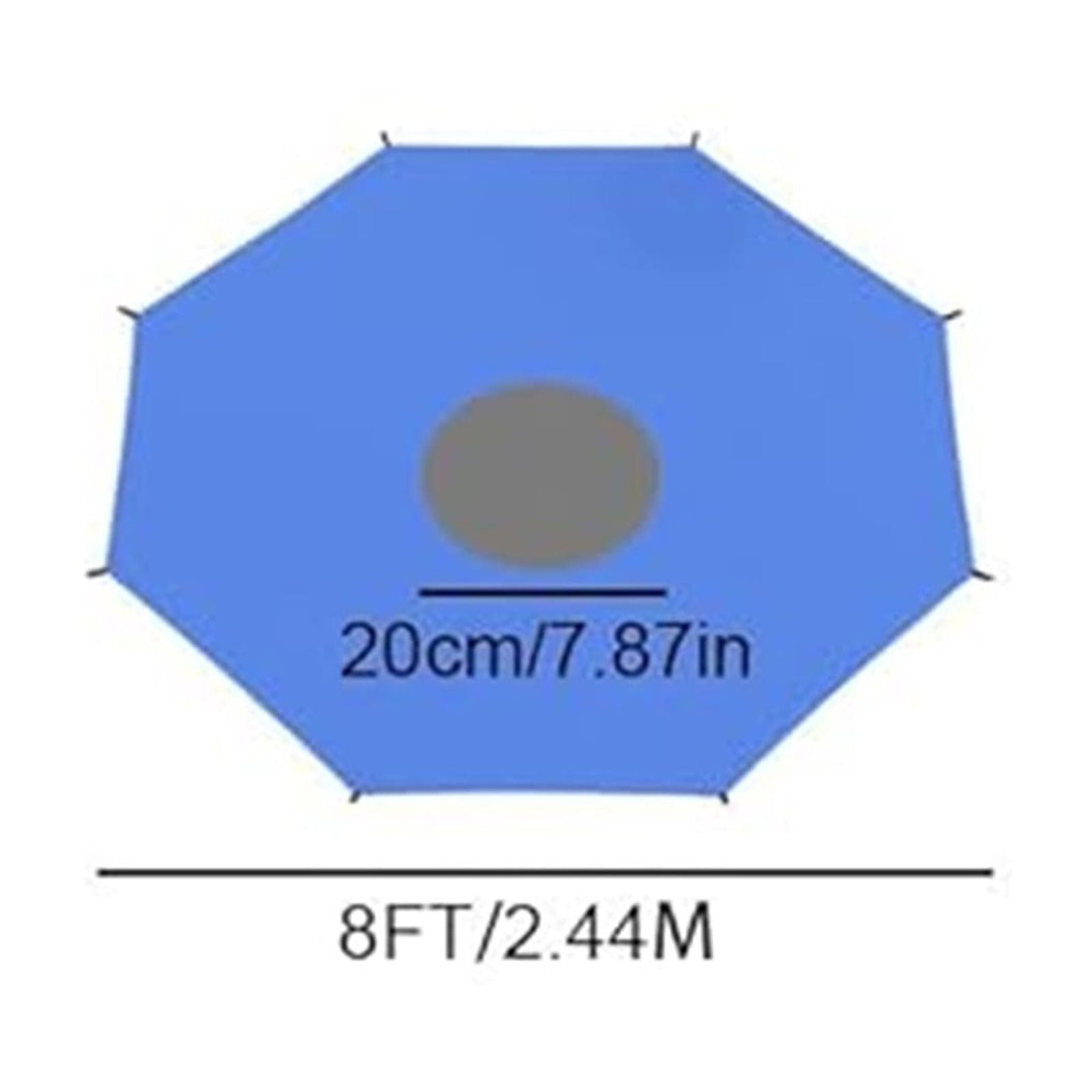 Kdkad Trampoline Shade Cover, 8ft 10ft 12ft 14ft 16ft Sun-Protection Trampolines Canopy, Easy to Install, Anti-UV Trampolines Sunshade Accessories for Outdoor Backyard Playground 16' Blue - Image 2