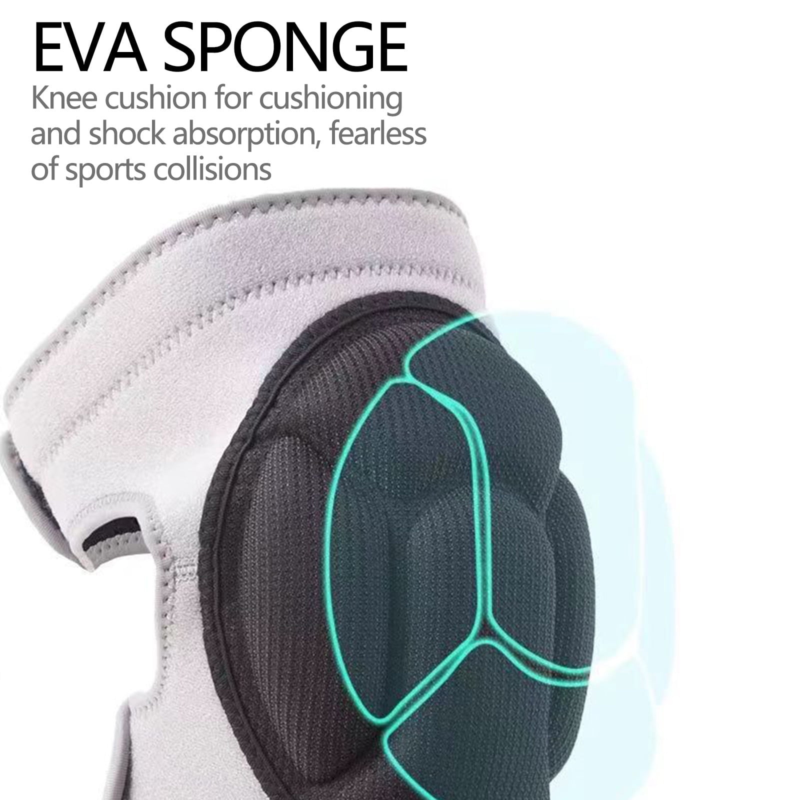 Darzheoy Adult Knee Pads for Gardening, Anti-Slip Collision Avoidance Kneepads with Thick EVA Foam, for House Cleaning, Construction Work, Volleyball, Football Knee Sleeve S Black - Image 5