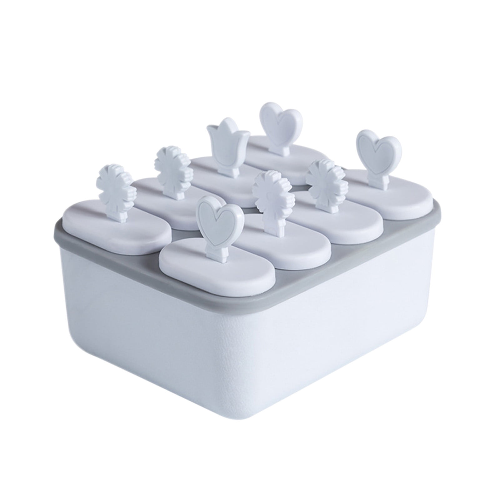 Darzheoy Popsicles Molds, 8 Piece Ice Mold, Reusable Easy Release Ice Cream Mold for kids, Homemade Popsicle Molds, DIY Popsicle Maker, BPA Free Gray - Image 1