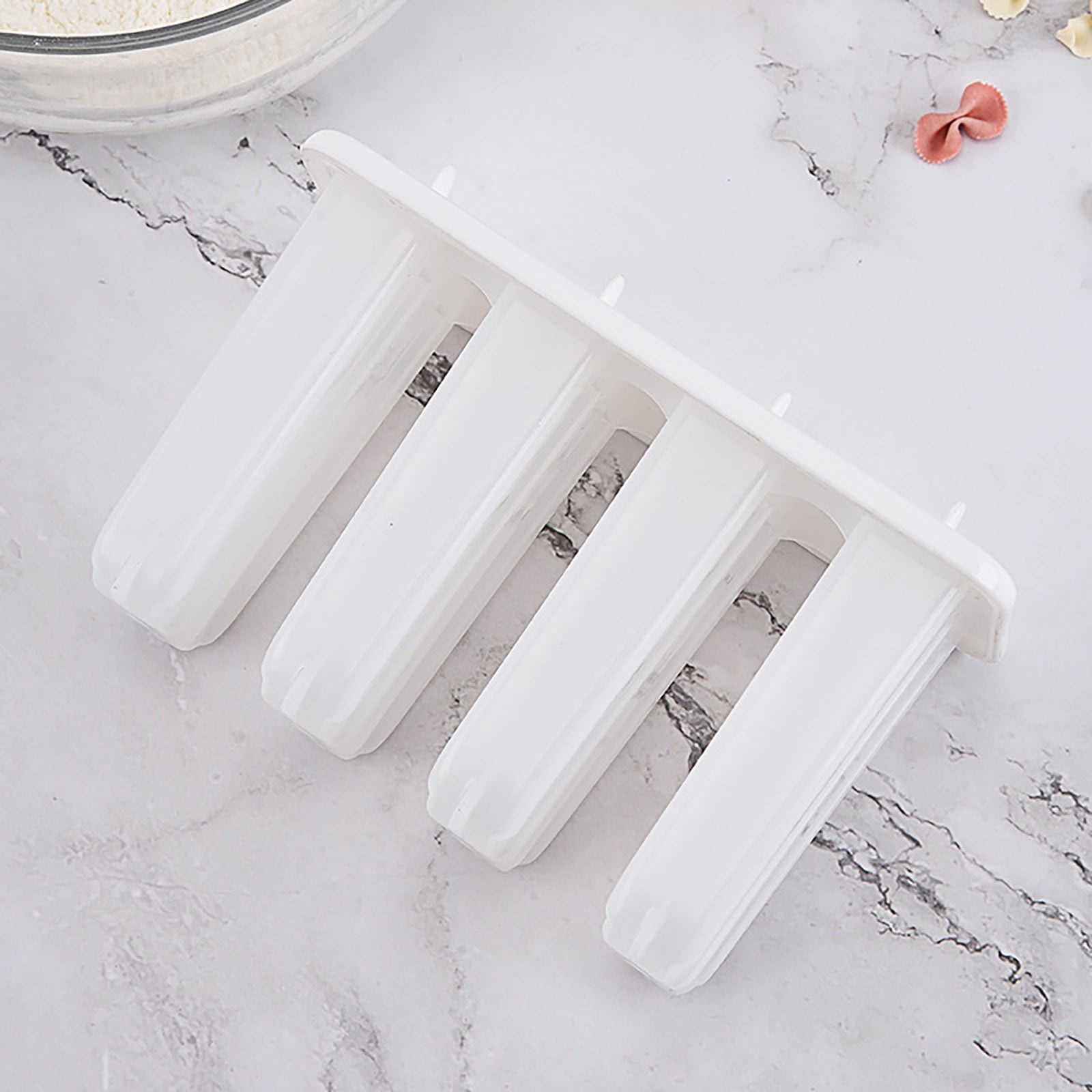 Darzheoy Popsicle Molds 4 Cavities BPA Free Silicone Popsicle Molds, Ice Molds Silicone Popsicle Maker Homemade Ice Cream Mold, Reusable Multicolor - Image 7