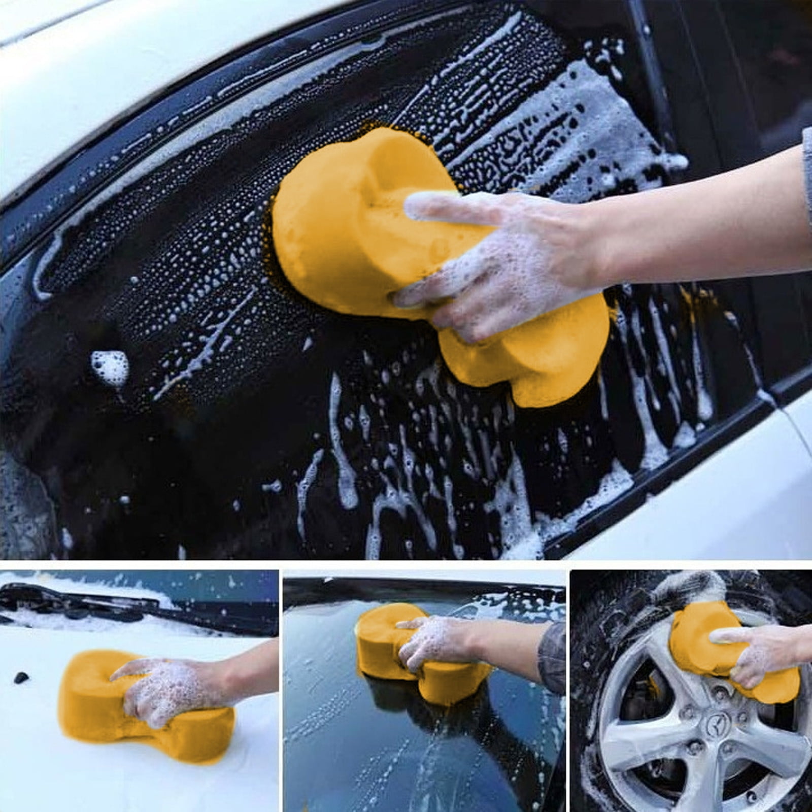 Kdkad Car Wash Sponge, Car Cleaning Large Sponges, All Purpose Sponges for Cleaning, Easy Grip Thick Foam Scrubber, Giant Bone Sponge for Kitchen, Bathroom, Household Cleaning - Image 5