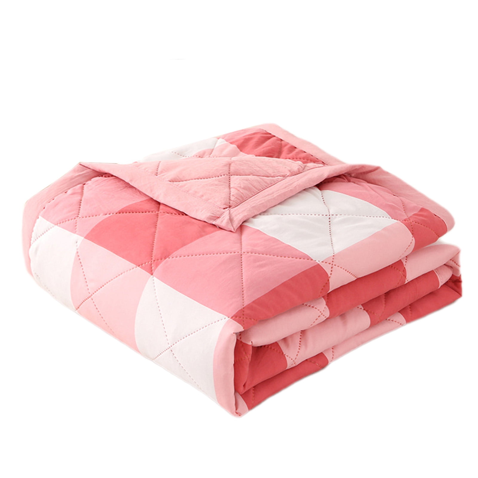 AYktou Reversible Patchwork Quilts Queen Size, 78.74x59.05in Lightweight Plaid Bedspreads Coverlets Quilt Bedding Blanket for All Seasons Red - Image 1