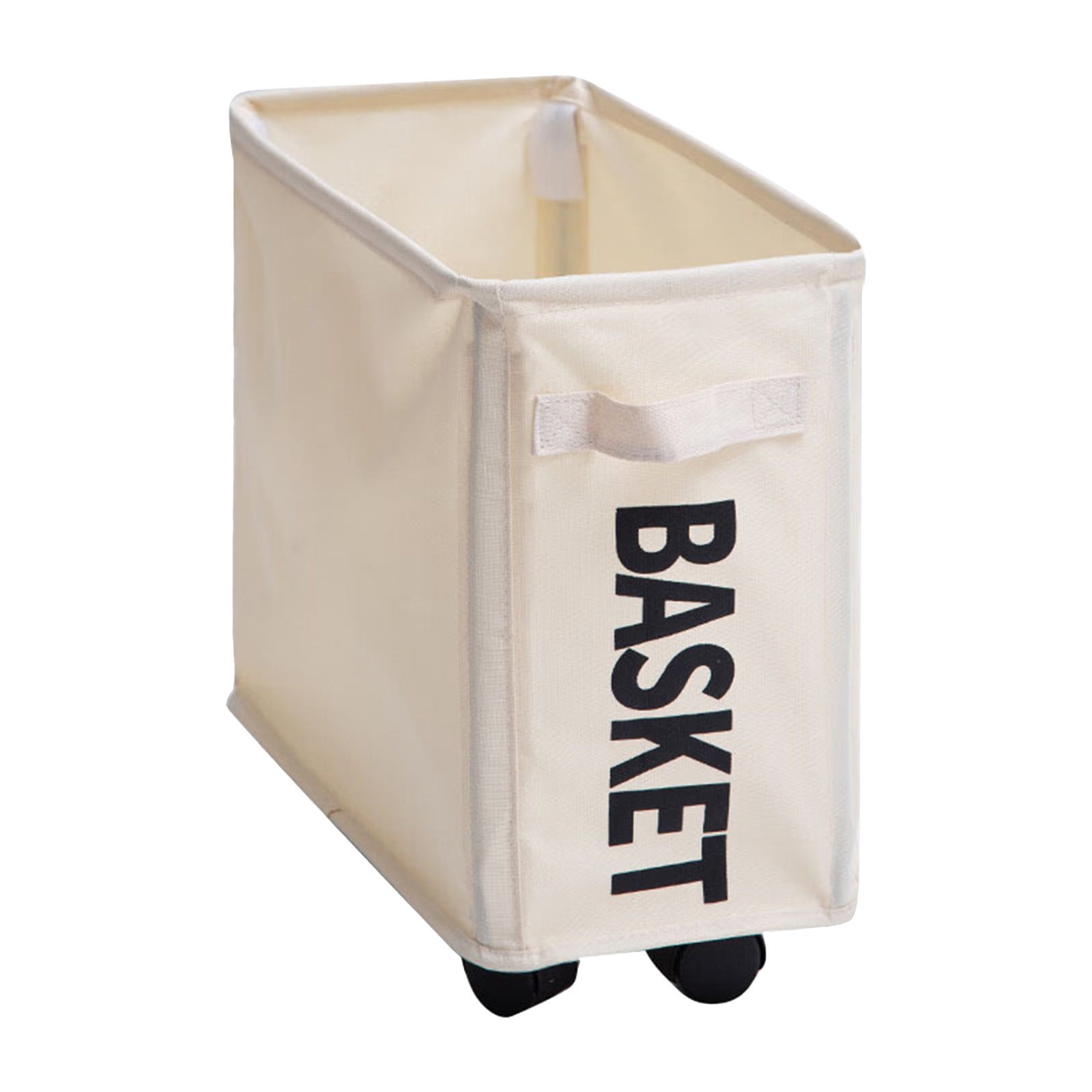 Darzheoy Laundry Baskets with Wheels and Handle, Collapsible Laundry Baskets, Clothes Laundry Basket with Removable Wash Bags for College Dorm, Rolling Laundry Hamper Beige - Image 1