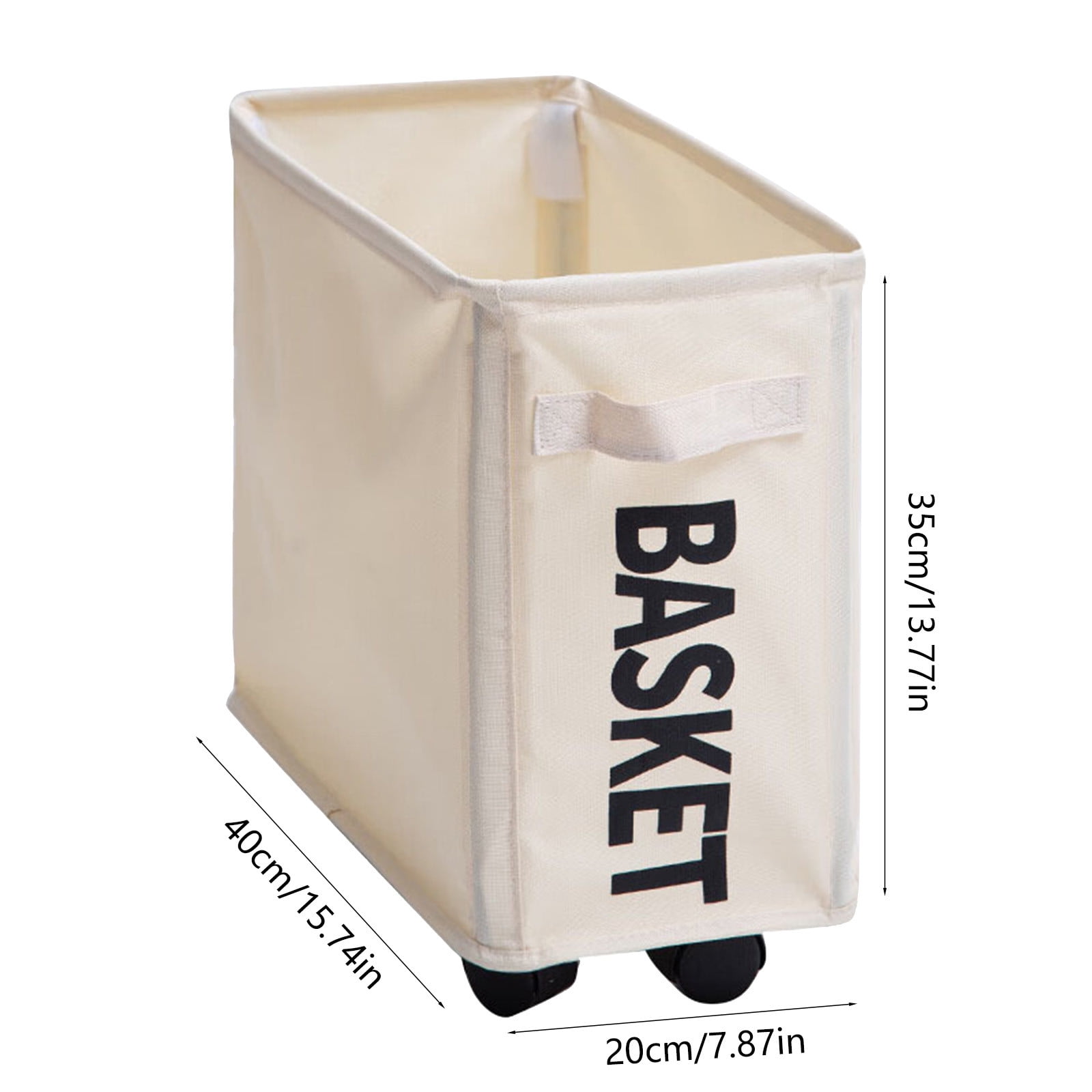 Darzheoy Laundry Baskets with Wheels and Handle, Collapsible Laundry Baskets, Clothes Laundry Basket with Removable Wash Bags for College Dorm, Rolling Laundry Hamper Beige - Image 3