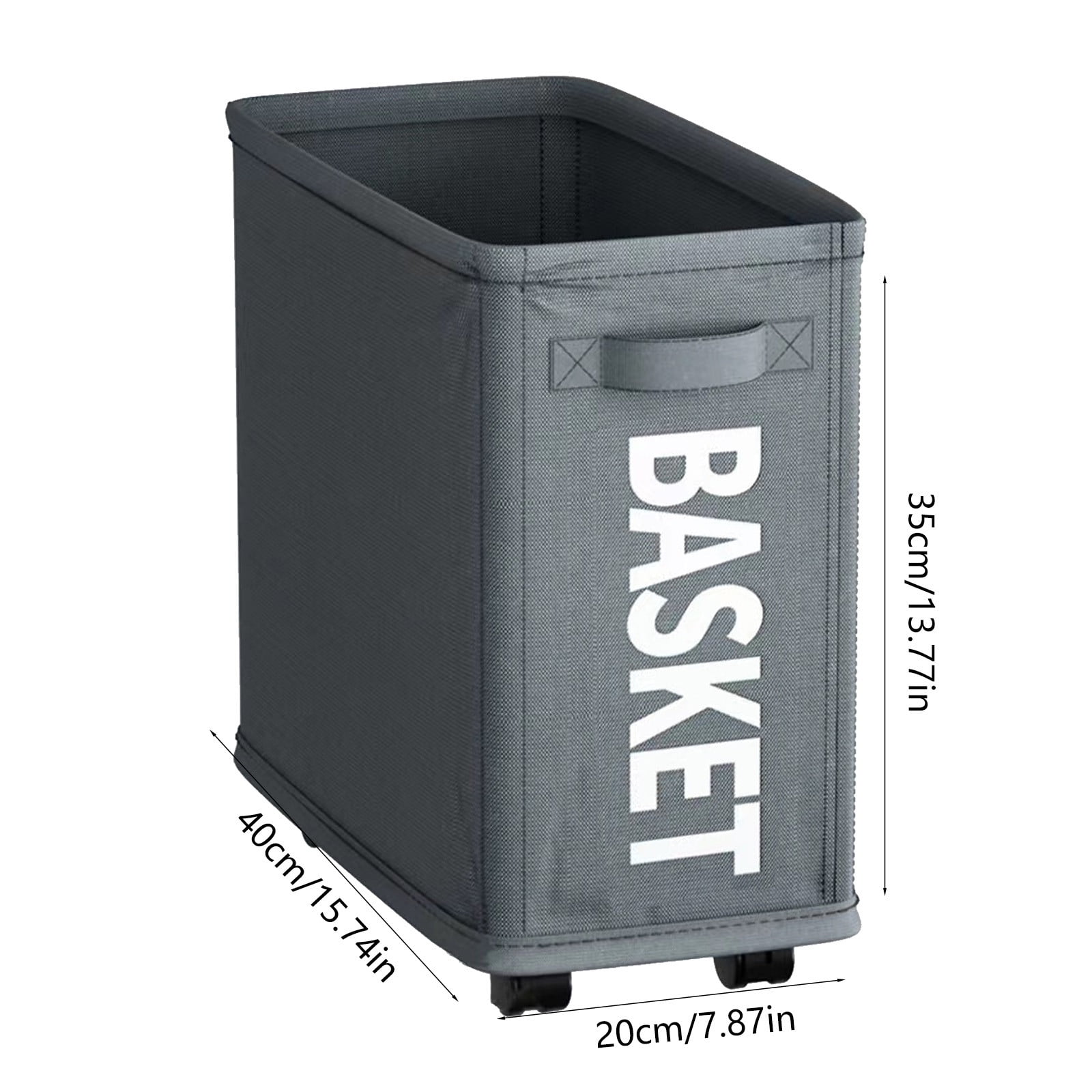 Darzheoy Laundry Baskets with Wheels and Handle, Collapsible Laundry Baskets, Clothes Laundry Basket with Removable Wash Bags for College Dorm, Rolling Laundry Hamper Dark Gray - Image 3