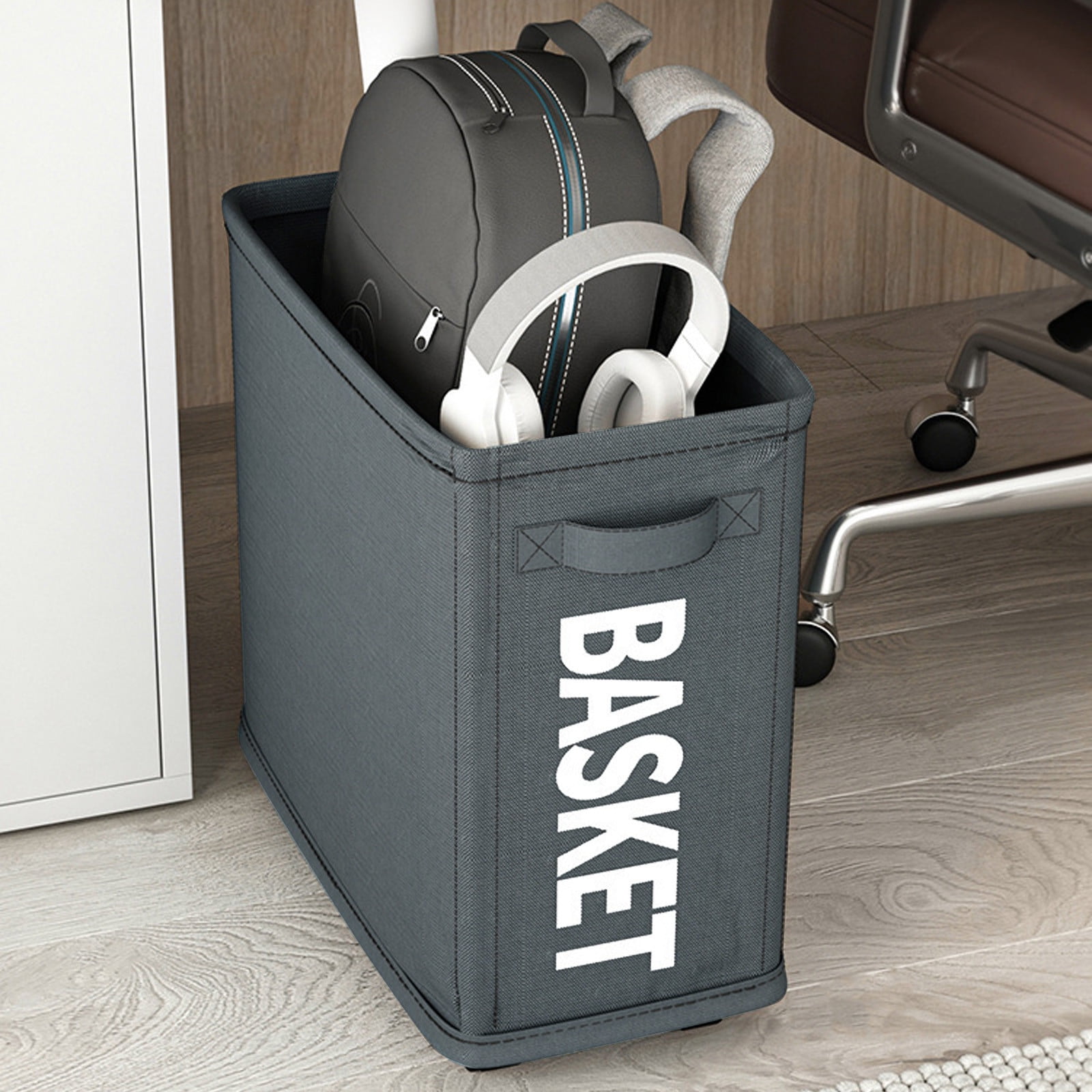 Darzheoy Laundry Baskets with Wheels and Handle, Collapsible Laundry Baskets, Clothes Laundry Basket with Removable Wash Bags for College Dorm, Rolling Laundry Hamper Dark Gray - Image 5