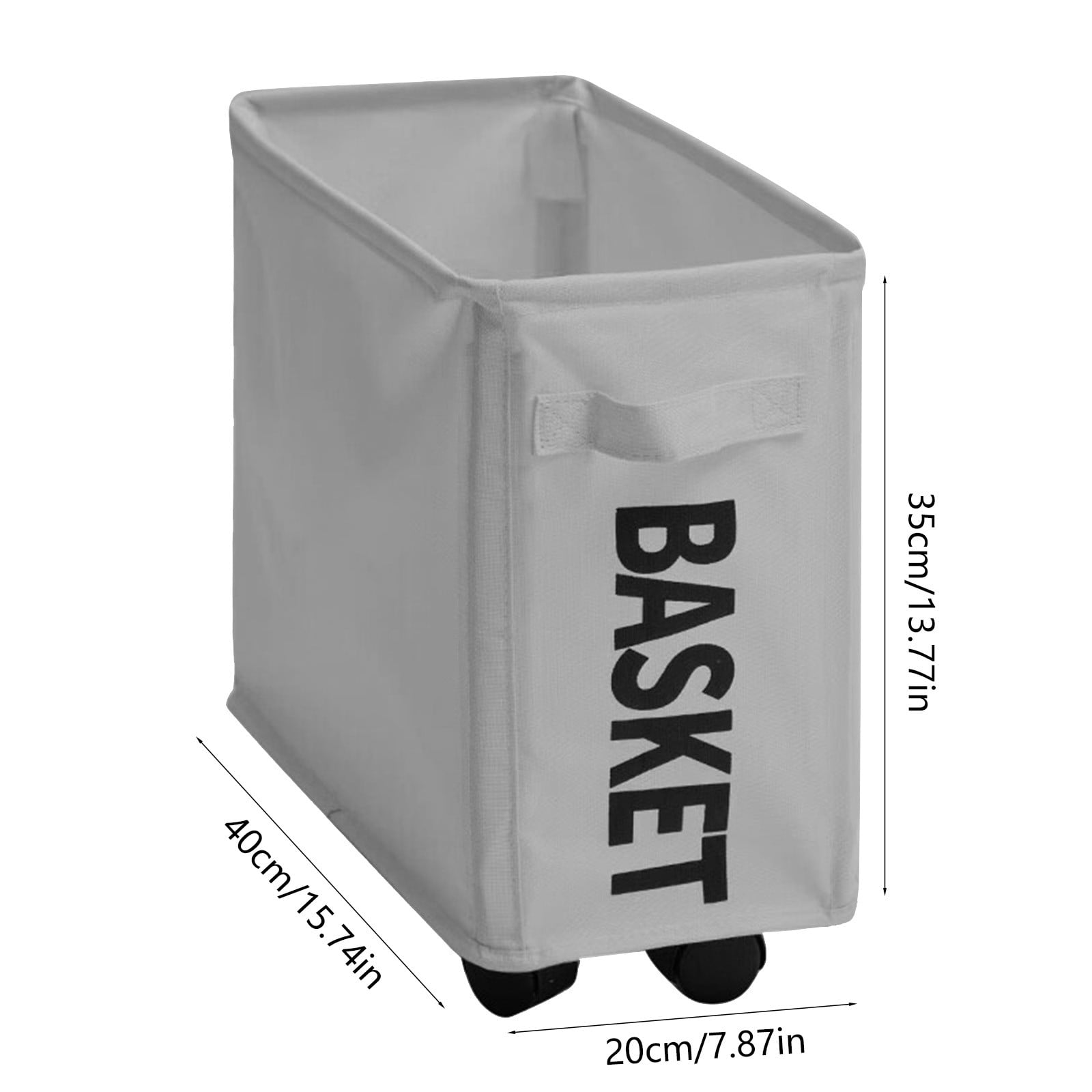 Darzheoy Laundry Baskets with Wheels and Handle, Collapsible Laundry Baskets, Clothes Laundry Basket with Removable Wash Bags for College Dorm, Rolling Laundry Hamper Gray - Image 3