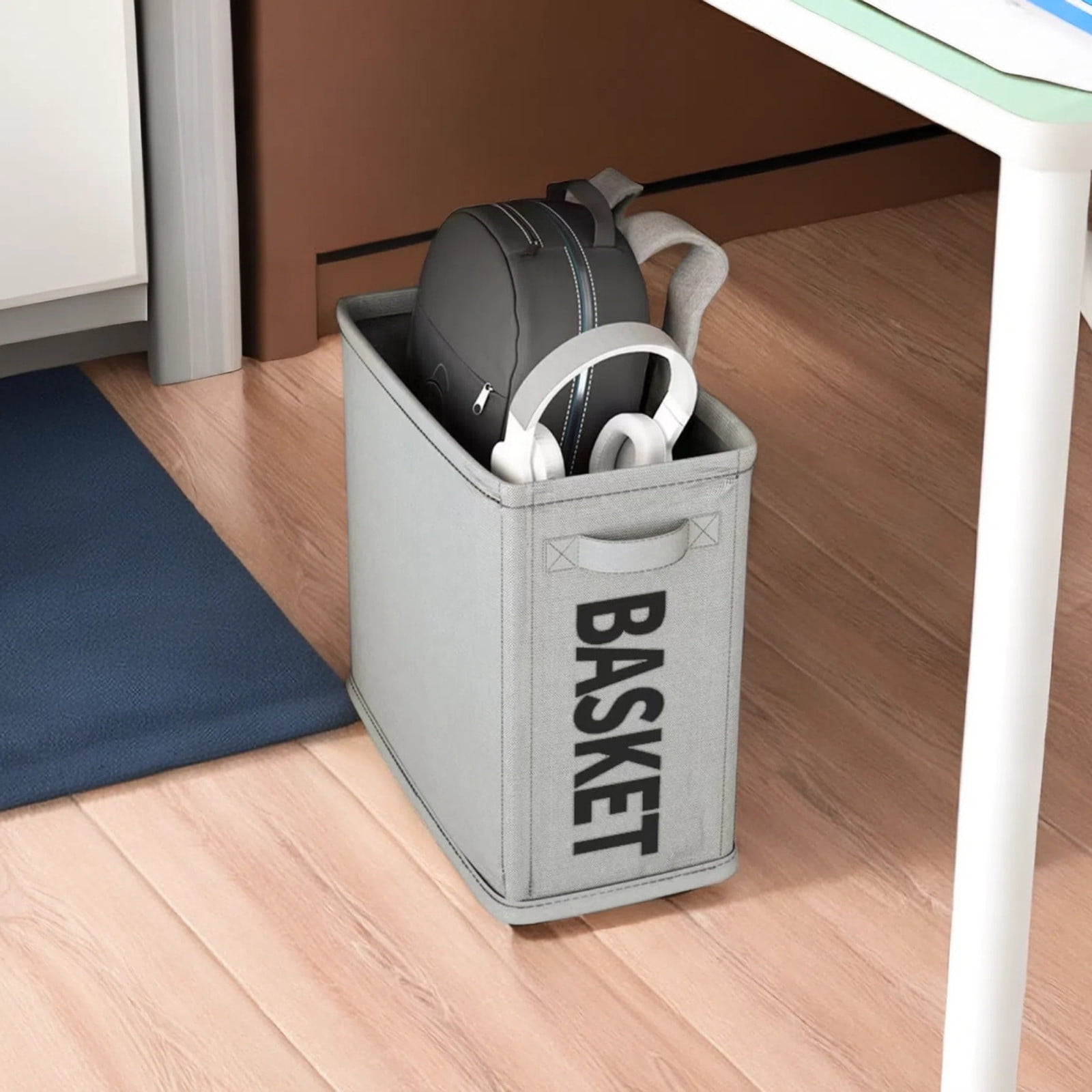 Darzheoy Laundry Baskets with Wheels and Handle, Collapsible Laundry Baskets, Clothes Laundry Basket with Removable Wash Bags for College Dorm, Rolling Laundry Hamper Gray - Image 4