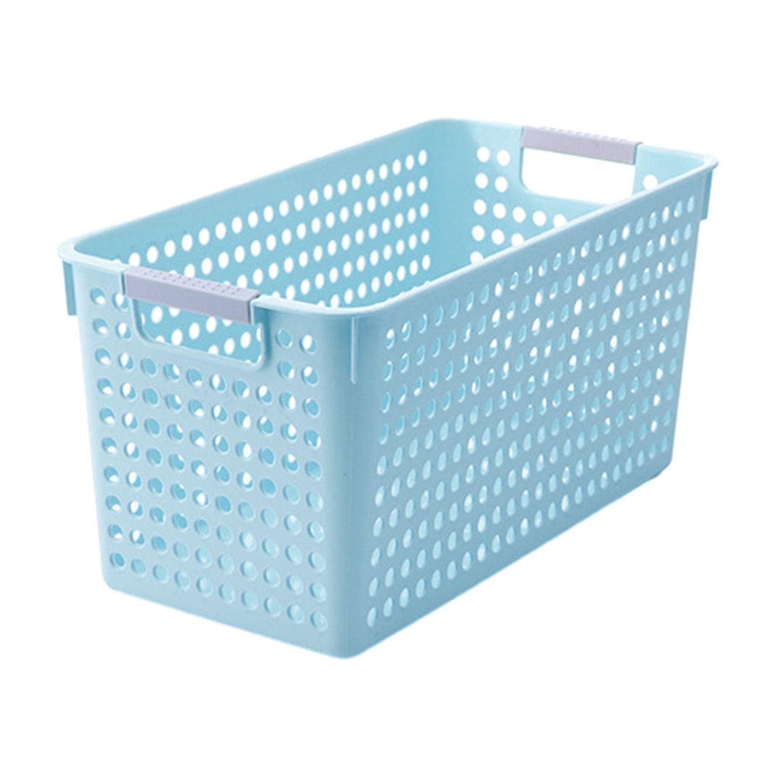 Darzheoy Laundry Basket, 2 pcs Plastic Hamper with Handles, Open Storage Bin to Organize Closets, Cabinets, Pantry, Shelving and Countertop Space, Suitable for Families and Dorms 1PC-Blue - Image 1