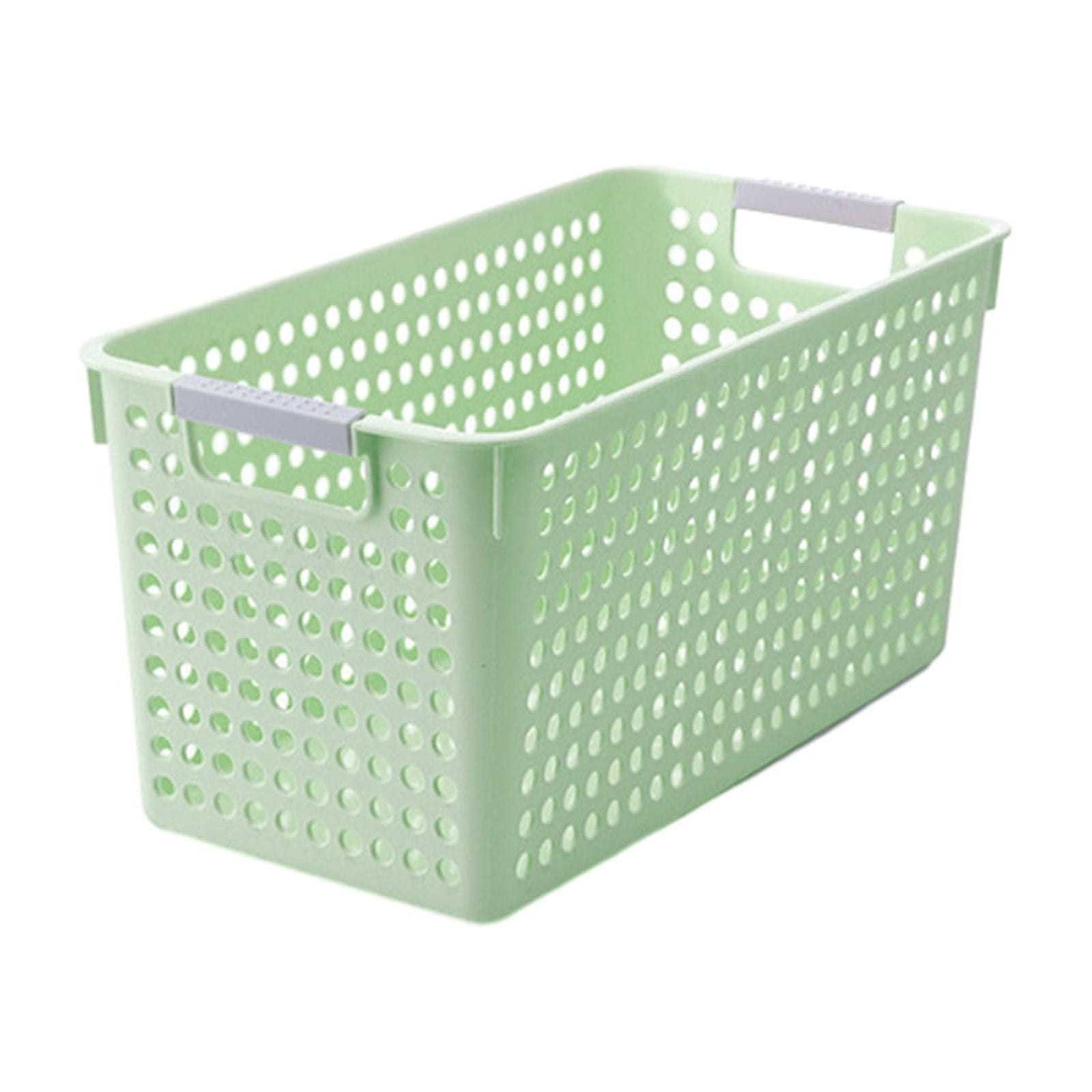 Darzheoy Laundry Basket, 2 pcs Plastic Hamper with Handles, Open Storage Bin to Organize Closets, Cabinets, Pantry, Shelving and Countertop Space, Suitable for Families and Dorms 1PC-Green - Image 1