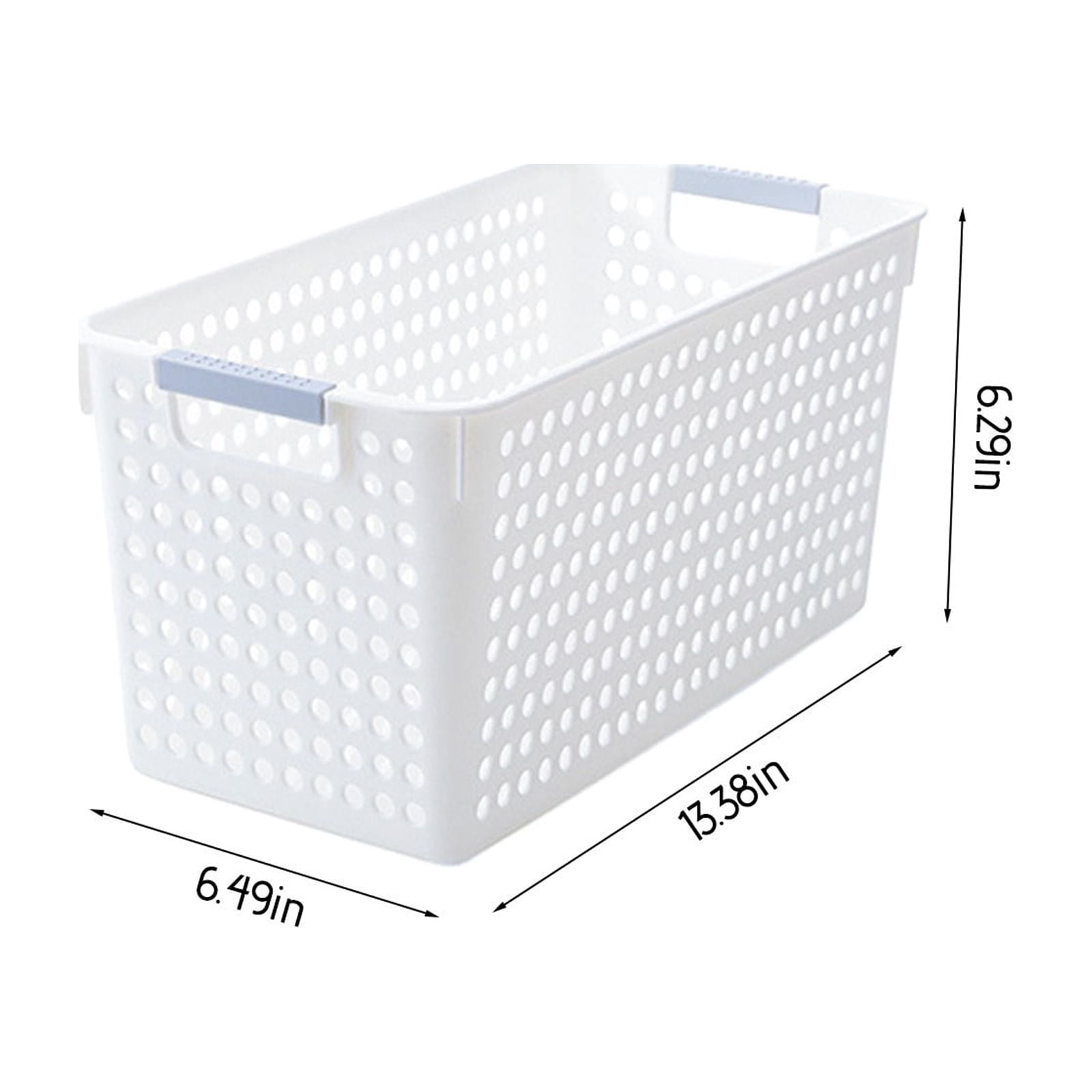 Darzheoy Laundry Basket, 2 pcs Plastic Hamper with Handles, Open Storage Bin to Organize Closets, Cabinets, Pantry, Shelving and Countertop Space, Suitable for Families and Dorms 1PC-White - Image 3