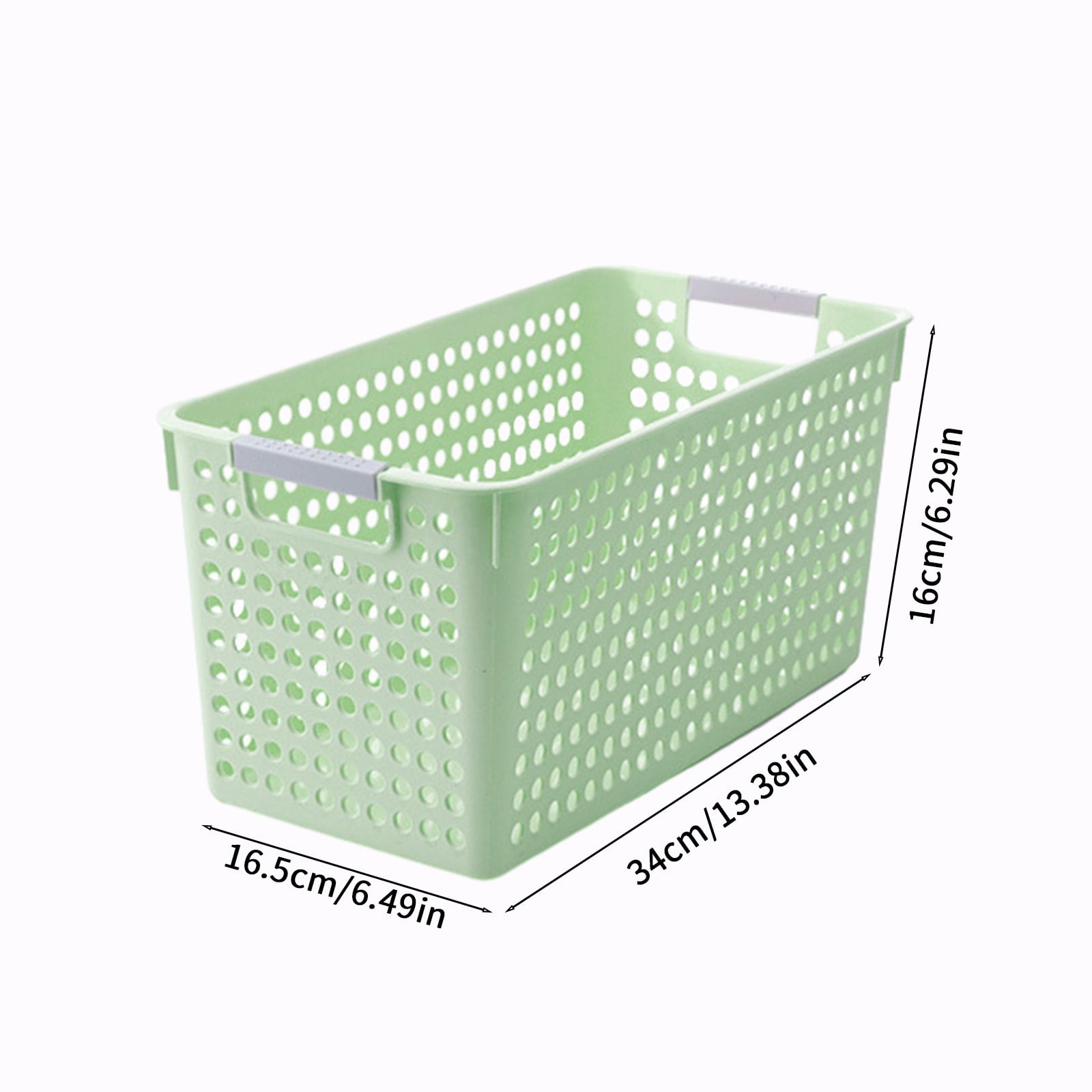 Darzheoy Laundry Basket, 2 pcs Plastic Hamper with Handles, Open Storage Bin to Organize Closets, Cabinets, Pantry, Shelving and Countertop Space, Suitable for Families and Dorms 3PC-Green - Image 3