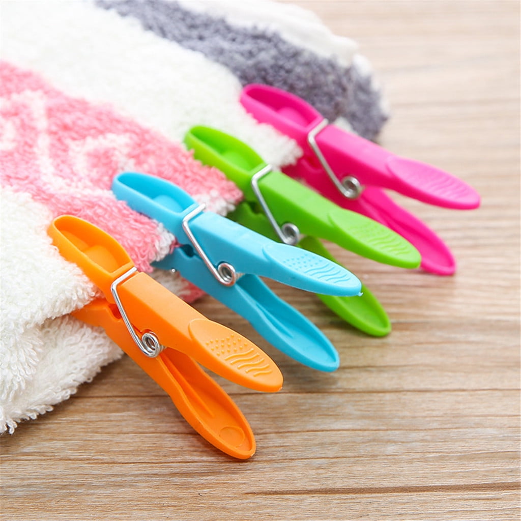 Darzheoy Colorful Plastic Clothespins, Heavy Duty Laundry Clothes Pins Clips with Springs, Air-Drying Clothing Pin Set (24 Pack) 48 Pack Multicolor - Image 6