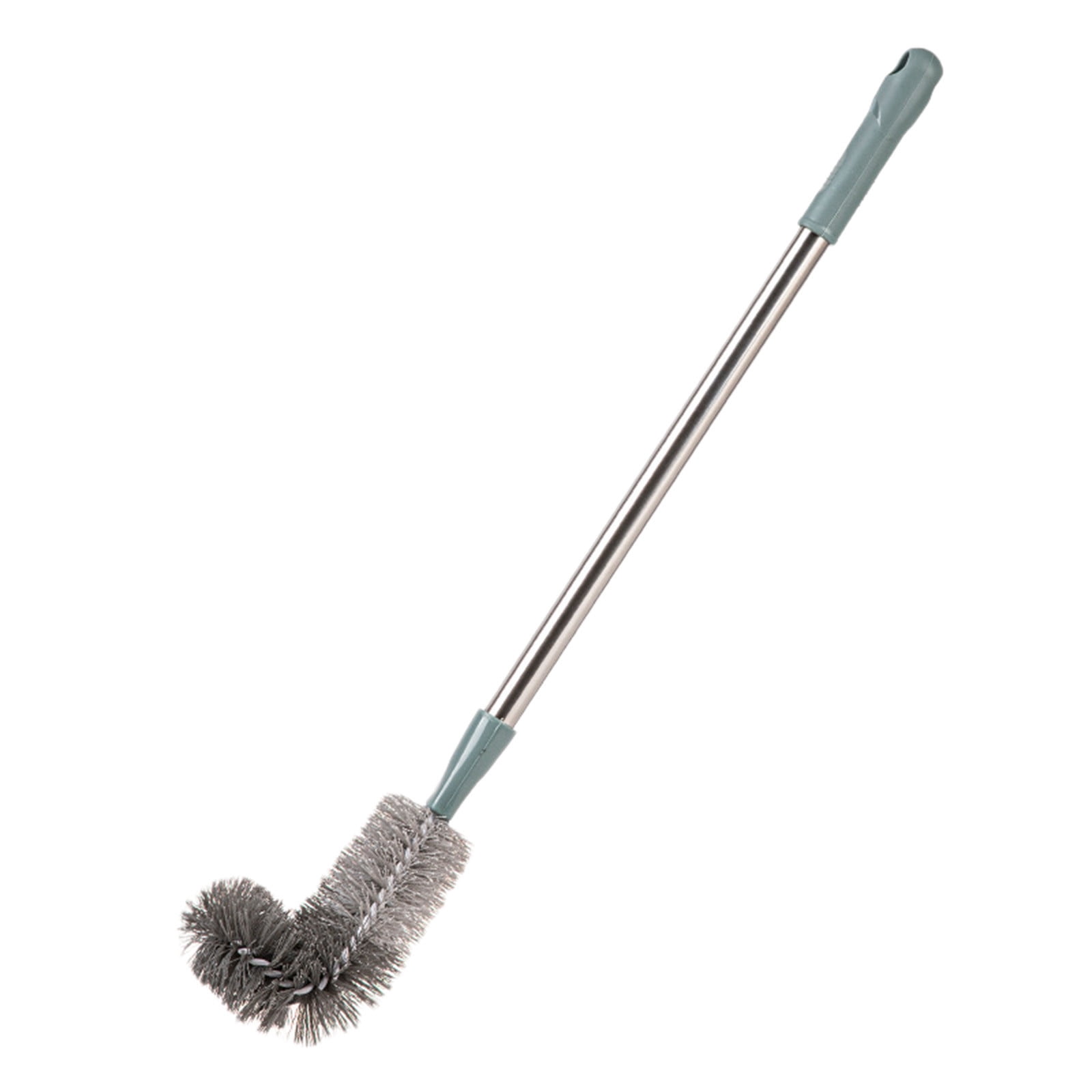 Kdkad Toilet Brush, Curved Design Angled Cleaner Brush Scrubber for Deep Cleaning, Long Plastic Handle and Flexible Bristles Bathroom Toilet Bowl Brush 20×4.5 in Green - Image 2