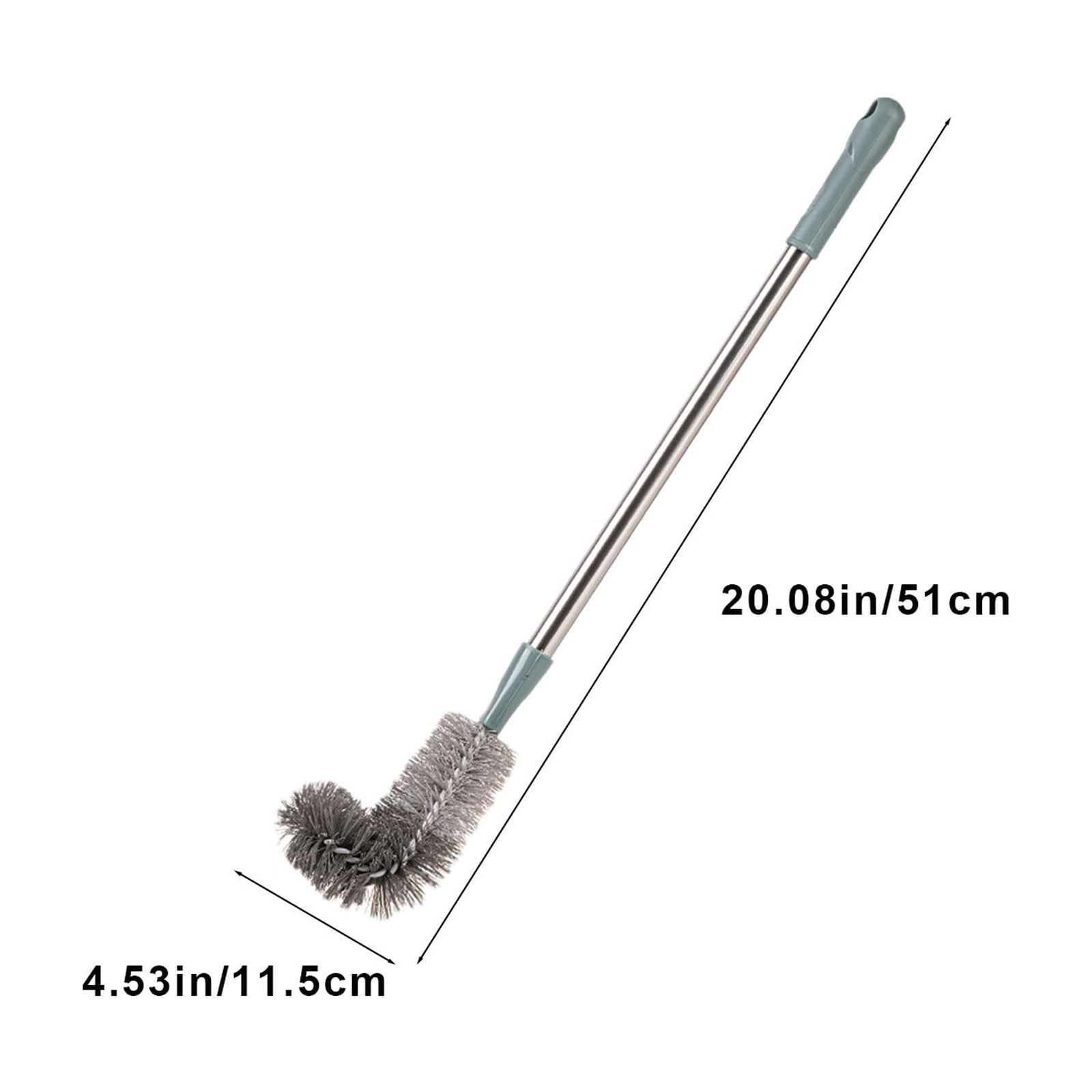 Kdkad Toilet Brush, Curved Design Angled Cleaner Brush Scrubber for Deep Cleaning, Long Plastic Handle and Flexible Bristles Bathroom Toilet Bowl Brush 20×4.5 in Green - Image 3