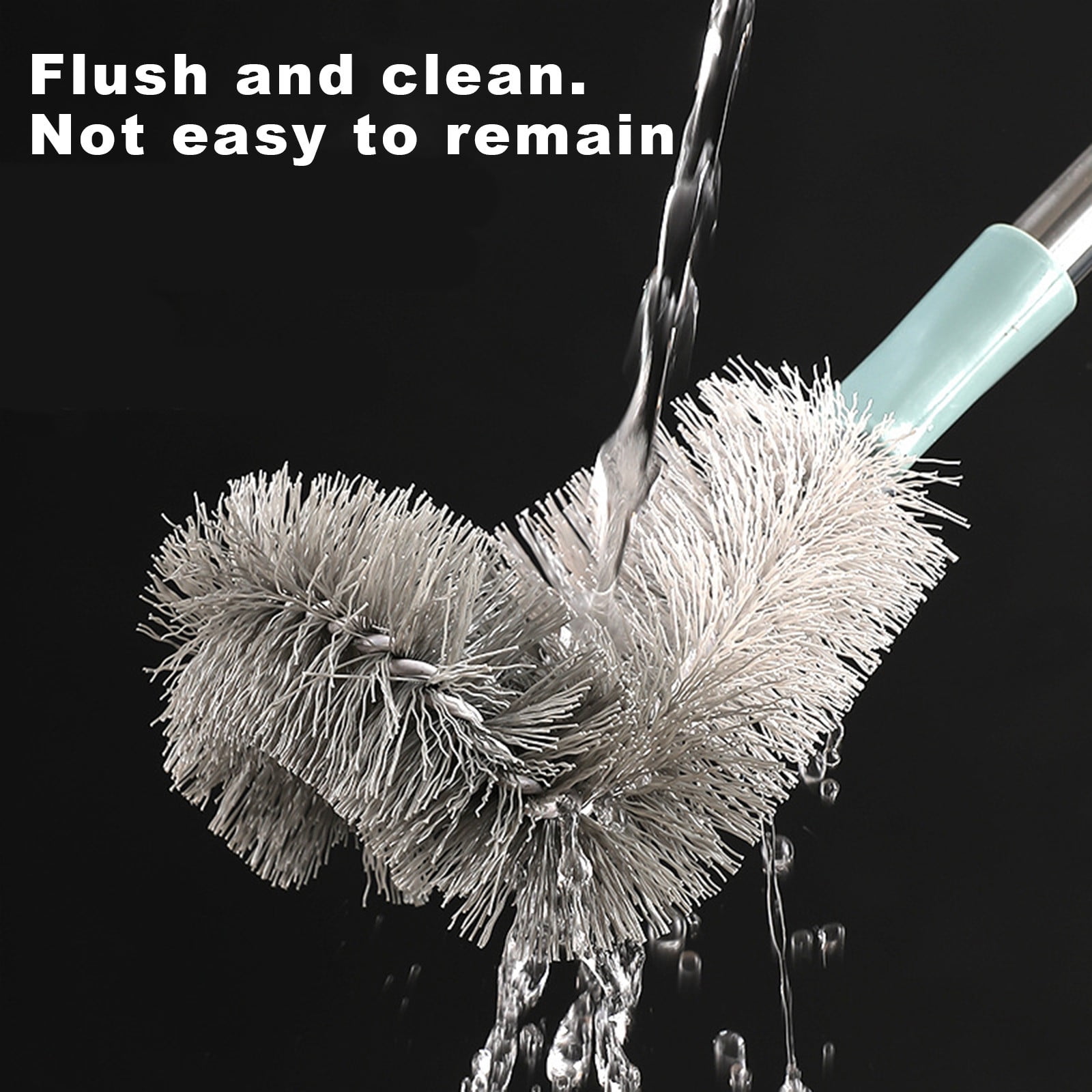 Kdkad Toilet Brush, Curved Design Angled Cleaner Brush Scrubber for Deep Cleaning, Long Plastic Handle and Flexible Bristles Bathroom Toilet Bowl Brush 20×4.5 in Green - Image 6