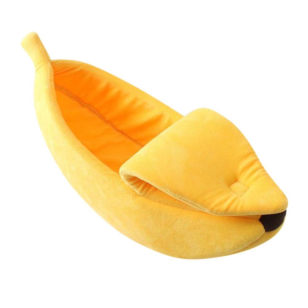 Darzheoy Banana Pet Bed, Cute Funny Fruit Bed with Removable Cushion for Dogs, Indoor Cats, Rabbits, Small Animals Yellow - Image 6