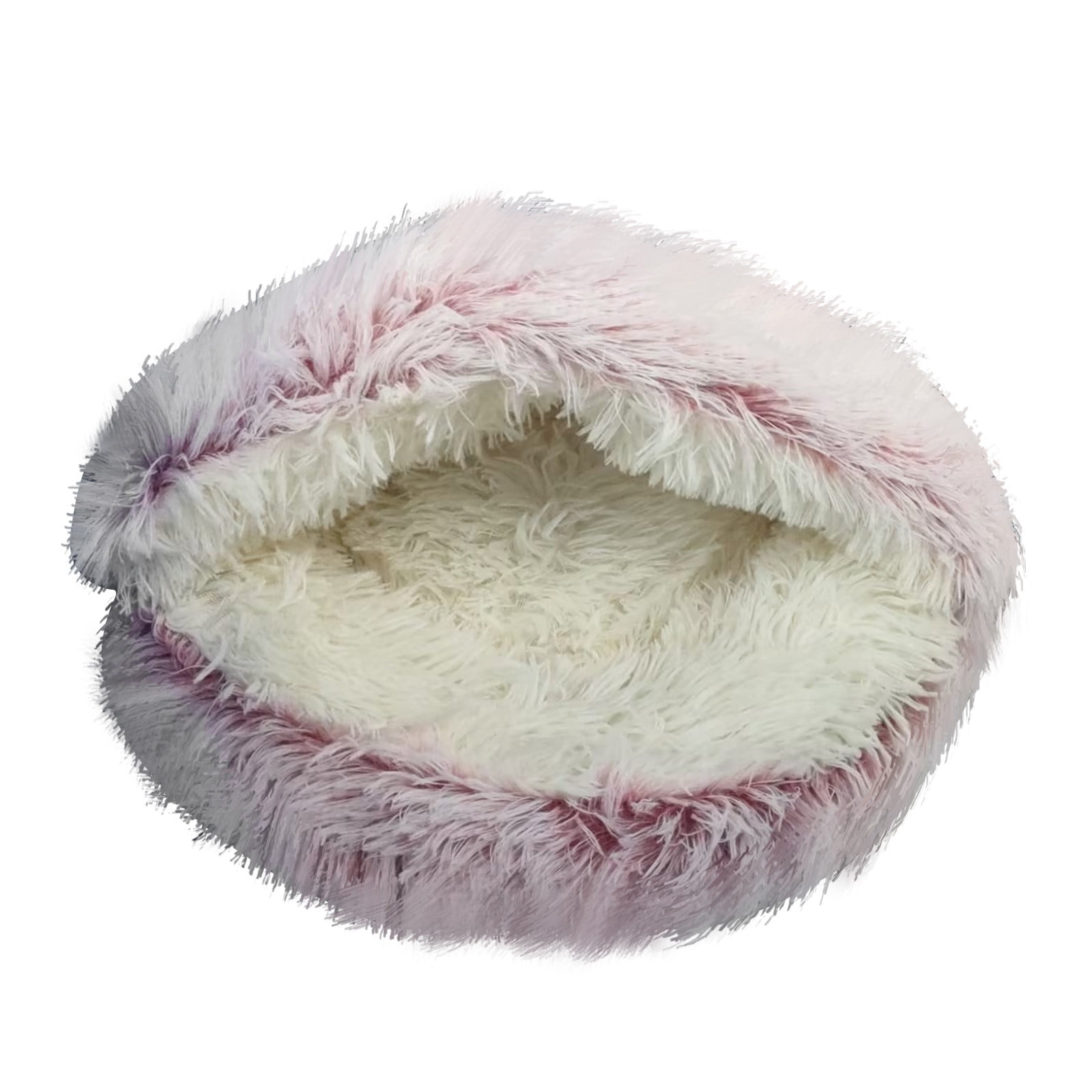 Darzheoy Cat Bed Round Plush Hooded Cat Bed Cave, for Indoor Cats or Small Dog Beds, Calming Pet Beds Calm Anti-nxiety Dog Bed, Waterproof Bottom Washable (16