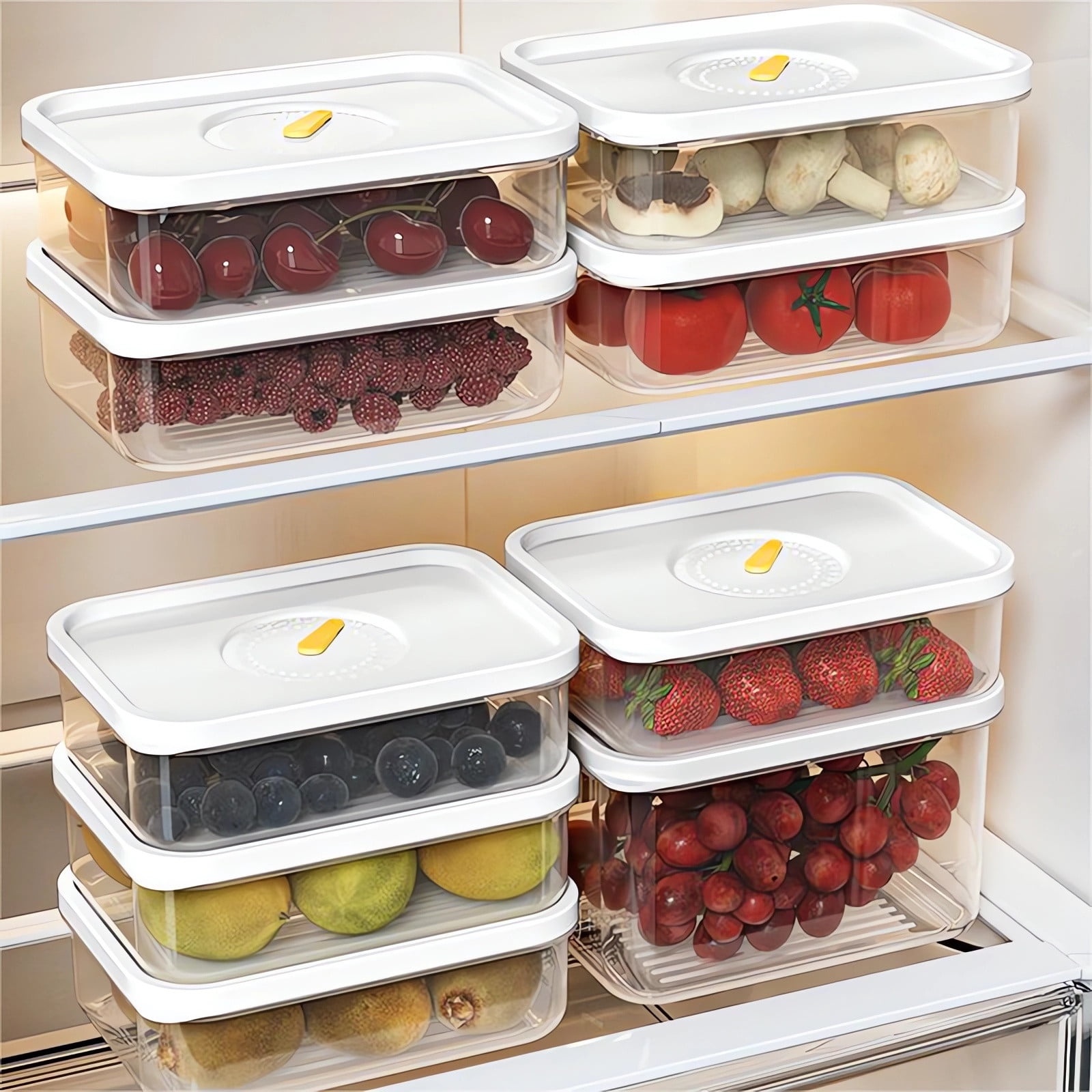 Kdkad Meat Container for Fridge, Lunch Meat Container for Refrigerator Organizers and Storage - Stackable Food Storage Boxes with Lids Cheese Keep Box for Fridge Airtight Organizer - Image 5