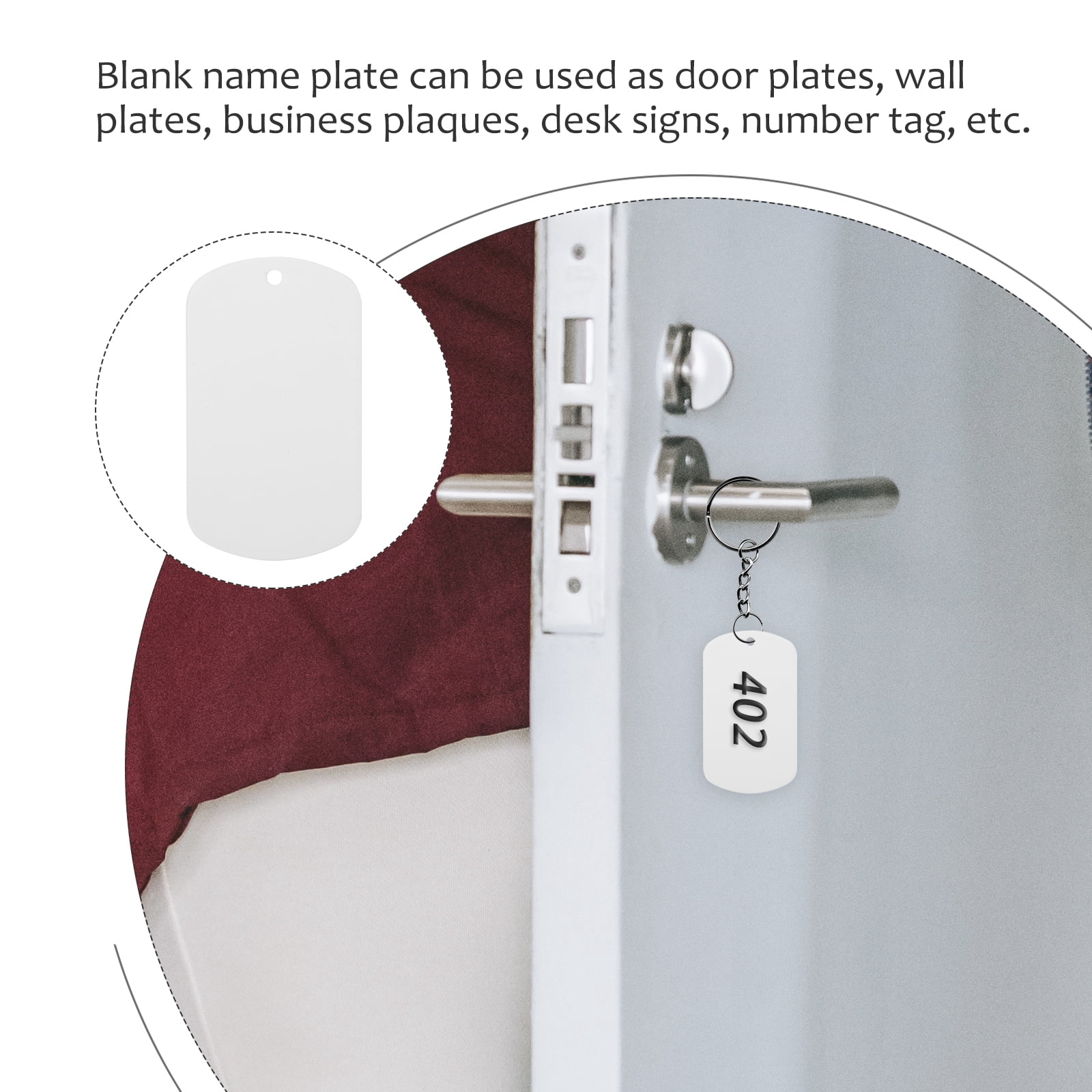 HOOWIFFY Yarnow Stainless Steel Multi-Function Blank Metal Sign for Office and Home Decor, Crafting Supplies - Image 5