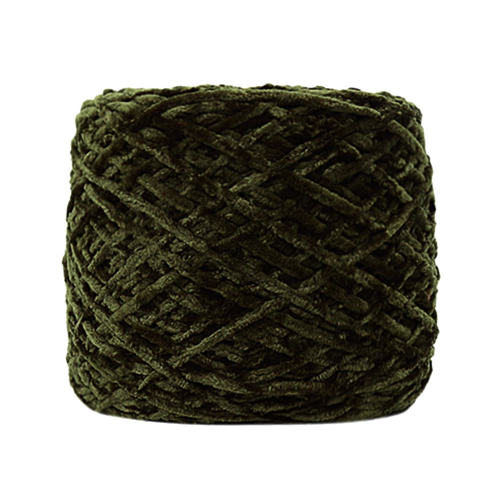 Chmadoxn DIY Velvet Chenille Yarn,Bulky Luxury Chenille Yarn for Crochet Hat Scarf Navy - Image 1