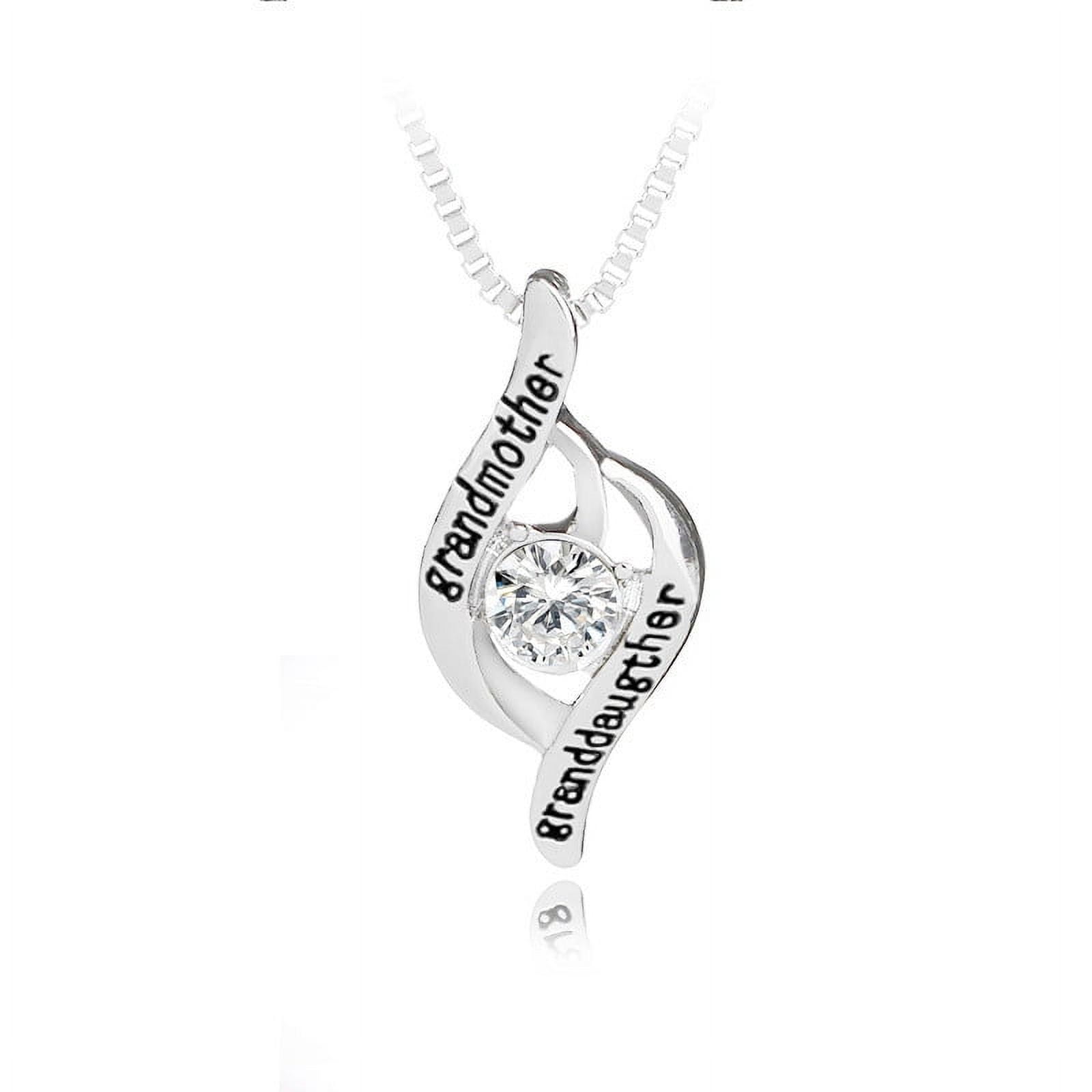 Chmadoxn Best Gifts for Women, Mother's Day Gifts for Grandma 925 Silver Mom Necklace Birthday Mother Day Jewelry Gifts for Grandma from GrandDaughter GrandSon - Image 1