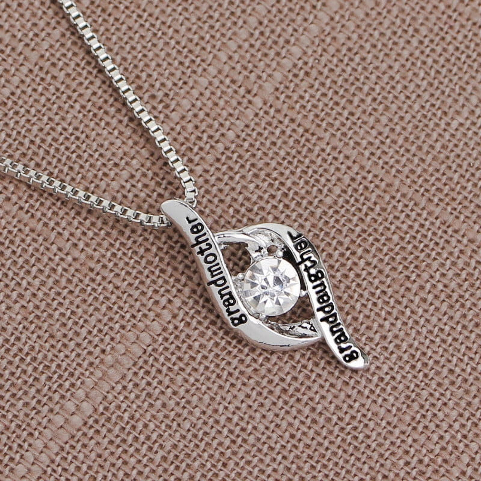 Chmadoxn Best Gifts for Women, Mother's Day Gifts for Grandma 925 Silver Mom Necklace Birthday Mother Day Jewelry Gifts for Grandma from GrandDaughter GrandSon - Image 2