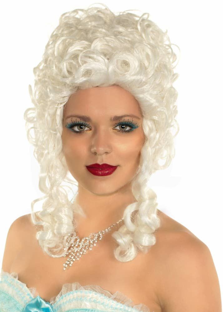Deluxe White Marie Antoinette Womens Costume Wig - Image 1