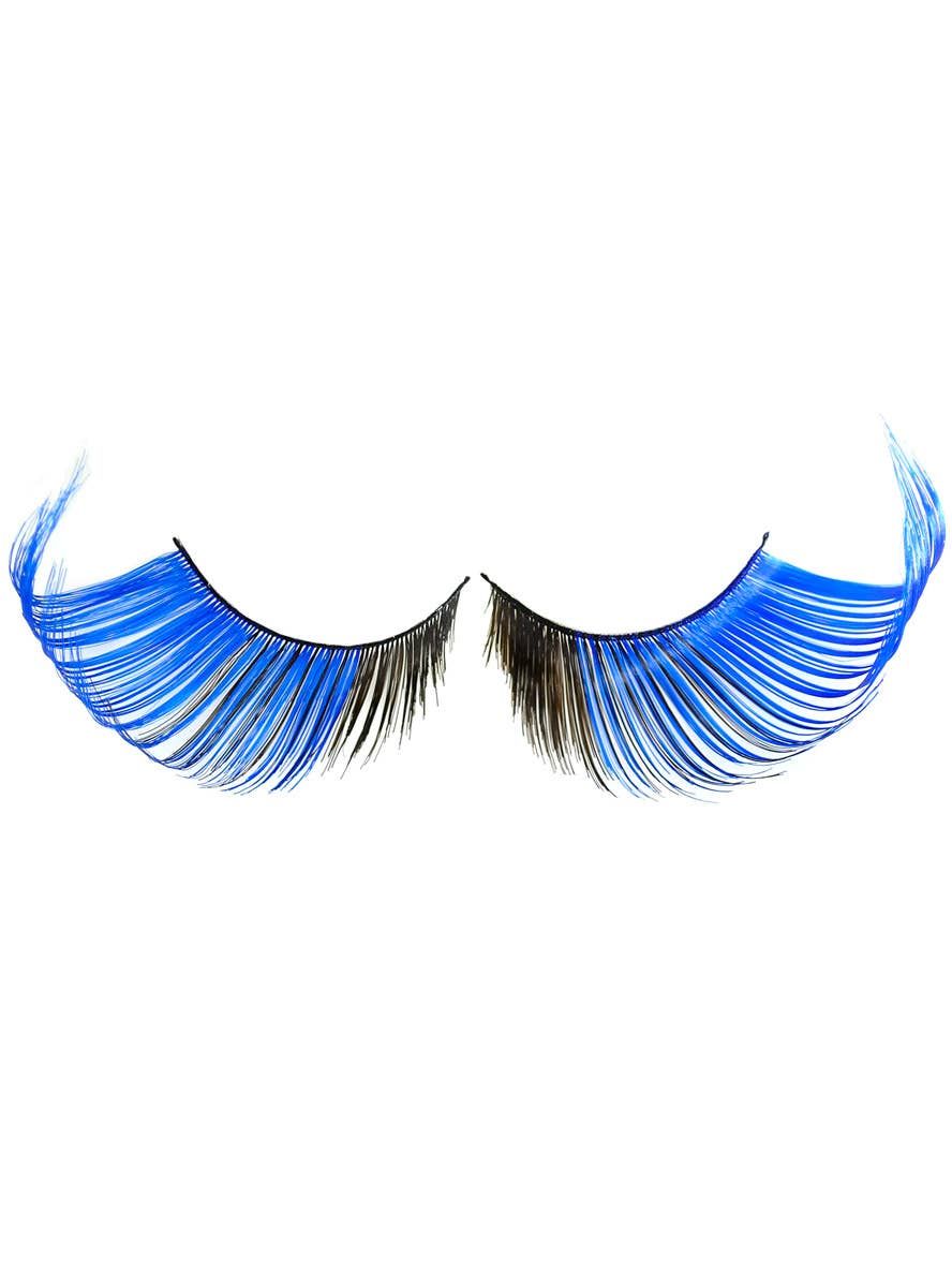 Jumbo Blue and Black Winged False Eyelashes - Image 1