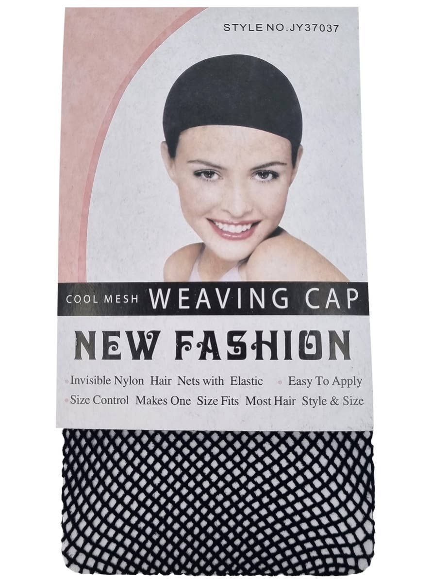 Control Black Open End Hair Net Wig Cap - Image 1