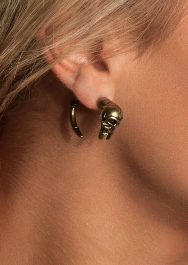 Skull and Tail Fake Plug Fashion Earring - Image 1