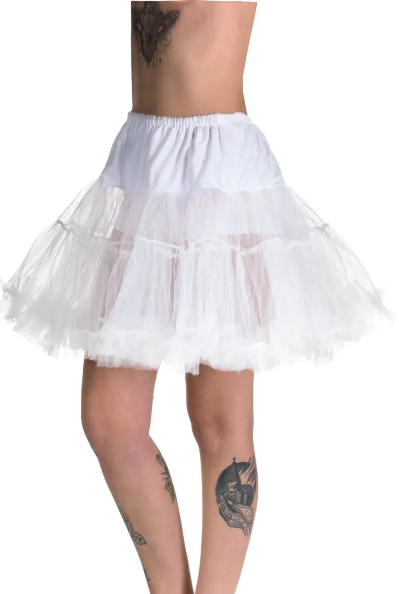 Fluffy White Plus Size Thigh Length Costume Petticoat - Image 1