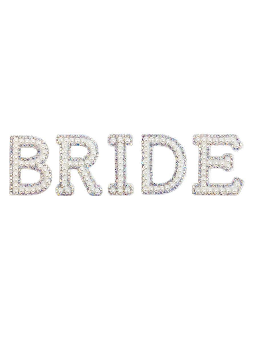 Rhinestone and Faux Pearl Hens Night BRIDE Letter Set - Image 1
