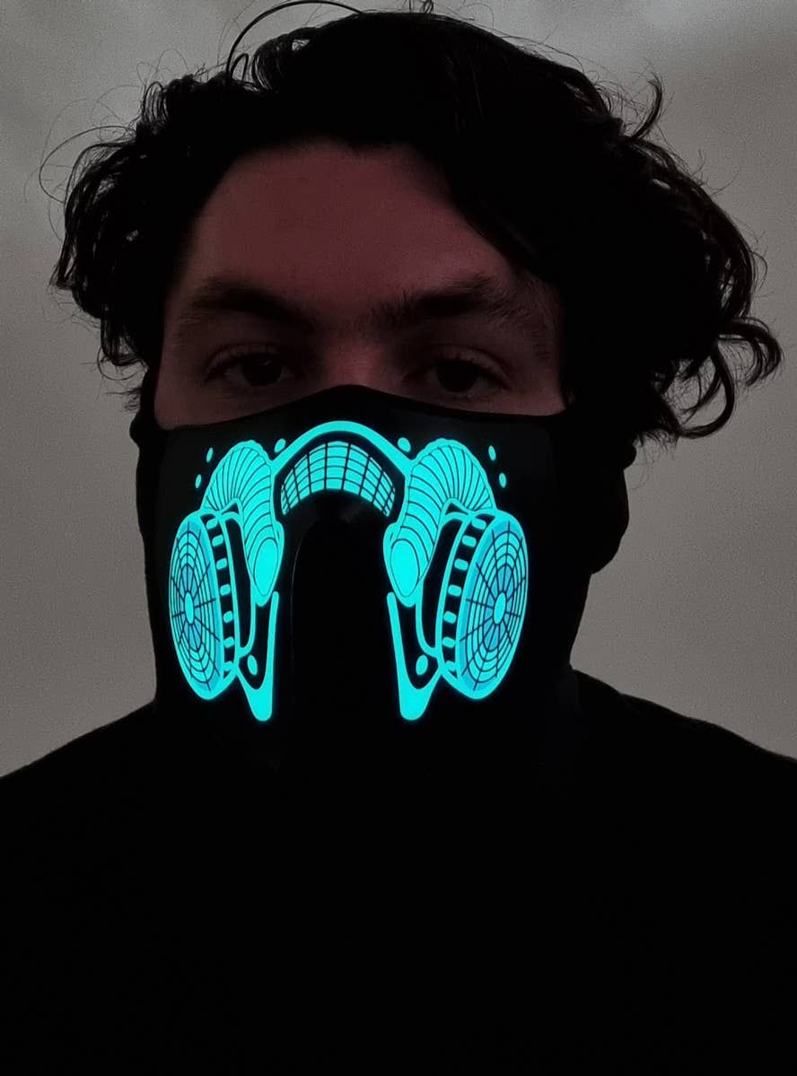 Biohazard Gas Mask Sound Activated Light Up Mask - Image 1