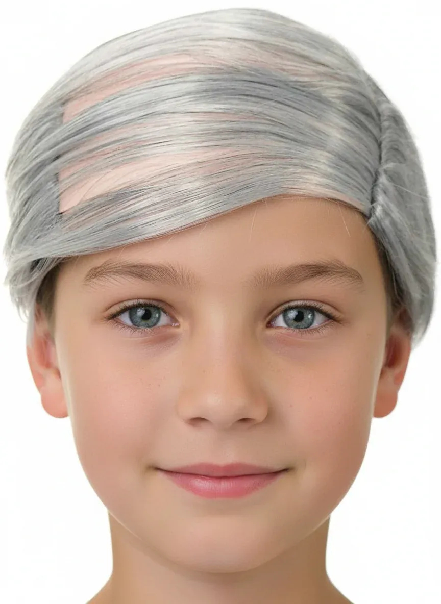 Funny Old Man Toddler Boys Comb Over Costume Wig - Image 1