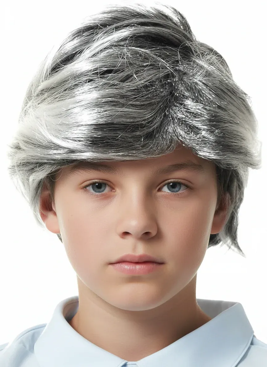 Salt and Pepper Boys Old Man Costume Wig - Image 1