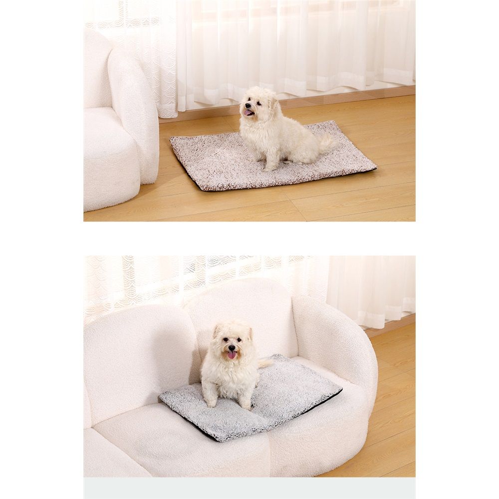 Self Warming Cat Bed Self Heating Cat Dog Mat 40*50cm Extra Warm Thermal Pet Pad  Removable Cover Non-Slip Bottom Washable Non Electric（White face with black background） - Image 5