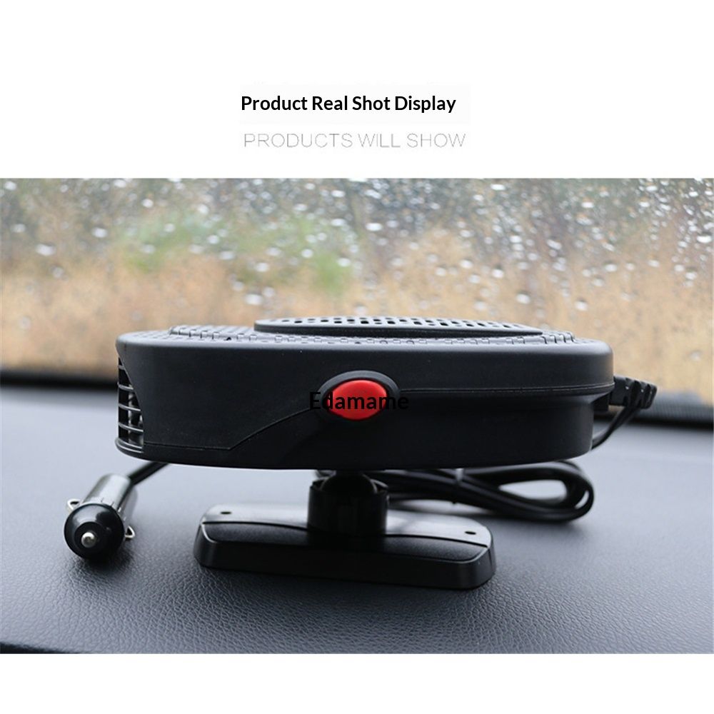 Car Heater, 12V 150W Car Fan, Car Windscreen Quick Defrost & Defog, Plug-in Cigarette Lighter, 2-in-1 Heating & Cooling Adjustable Thermostat, Black - Image 3