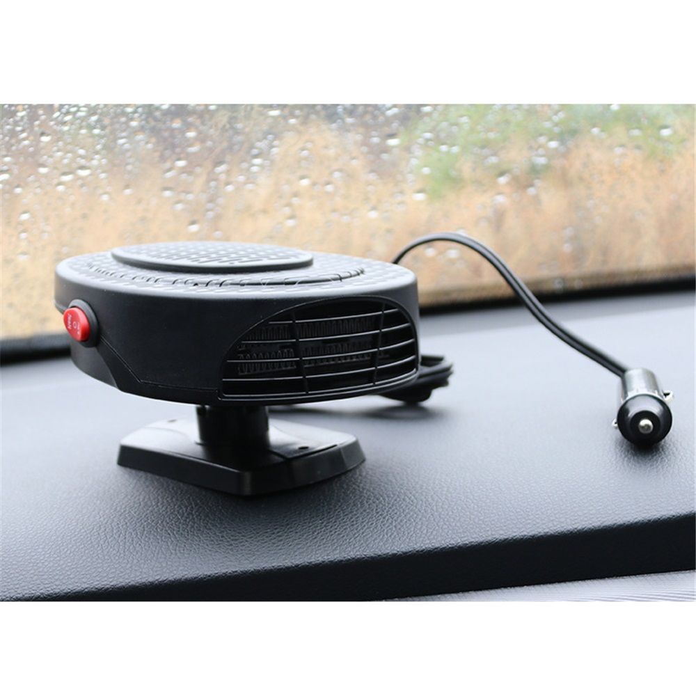 Car Heater, 12V 150W Car Fan, Car Windscreen Quick Defrost & Defog, Plug-in Cigarette Lighter, 2-in-1 Heating & Cooling Adjustable Thermostat, Black - Image 4