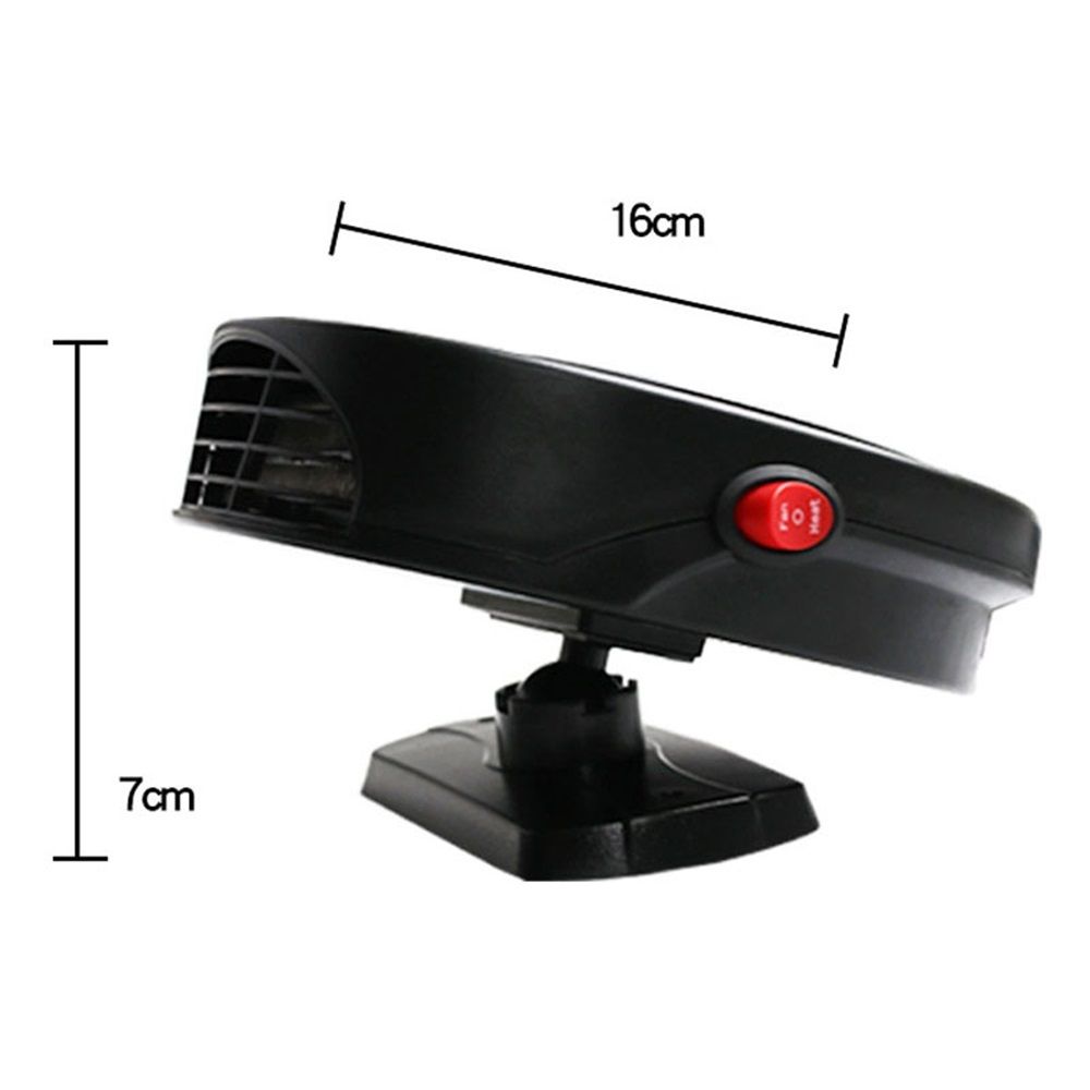 Car Heater, 12V 150W Car Fan, Car Windscreen Quick Defrost & Defog, Plug-in Cigarette Lighter, 2-in-1 Heating & Cooling Adjustable Thermostat, Black - Image 5