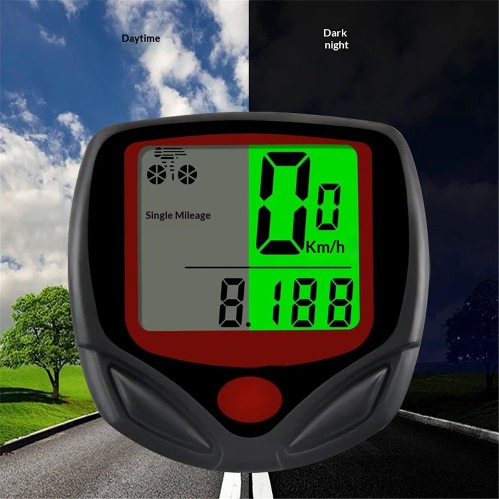 Bicycle Speedometer Odometer Wireless Cycling Computers Waterproof Cycle Bike Computer with LCD Display & Multi-Functions - Image 5