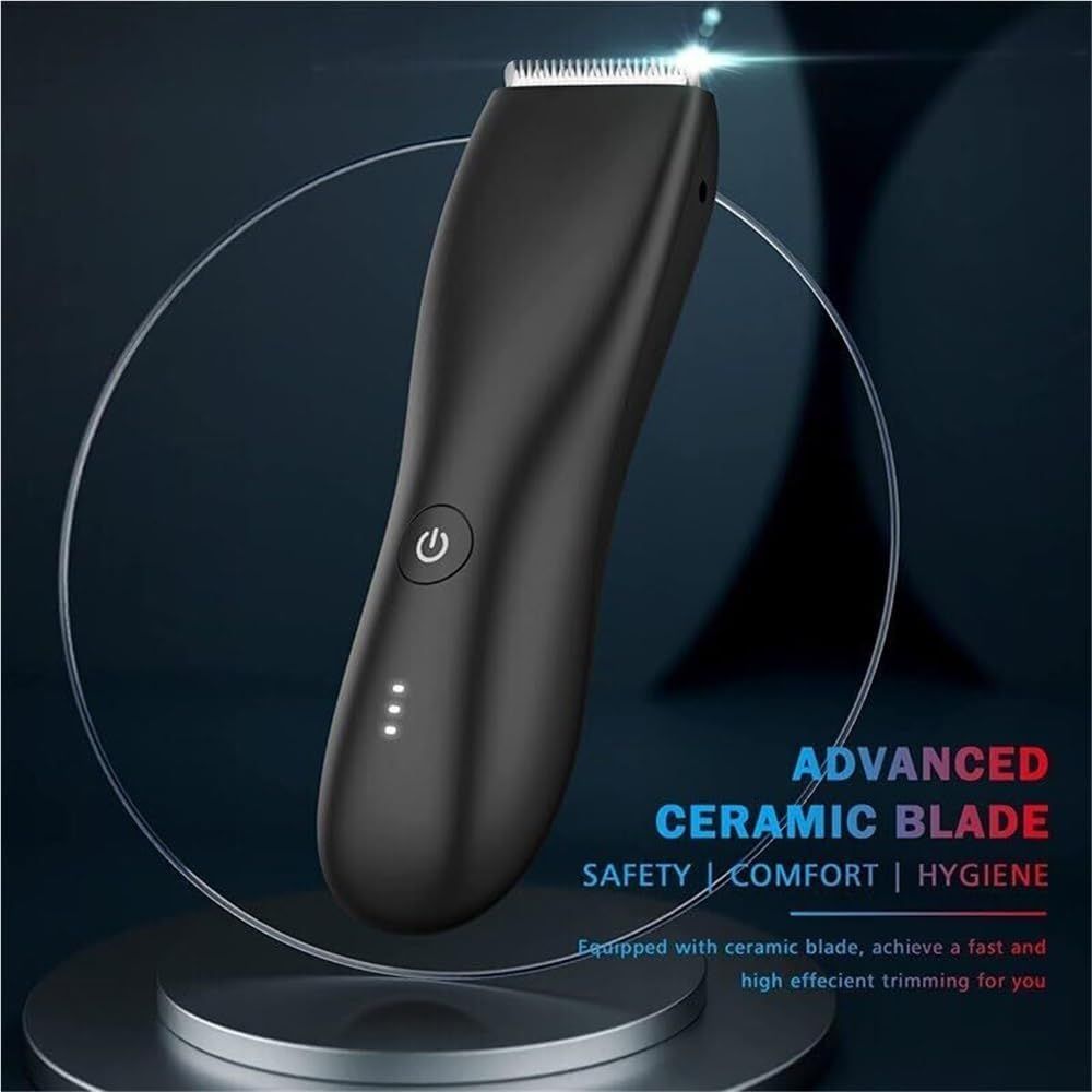 Body Hair Trimmer & Electric Shaver for Men and Women for Pubic Hair, Chest, Legs & Bikini Line, Waterproof & Rechargeable, （7800 Black Bottom） - Image 3