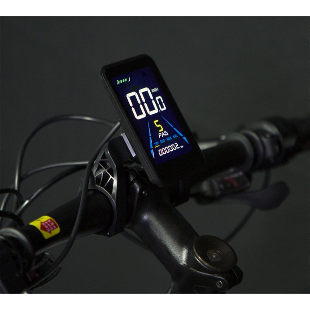 1 PCS Electric Bike Display Plastic+Metal 36V-72V Waterproof LCD Display NC-81F Electric Bike Panel Dashboard,Waterproof Connector, Black - Image 3