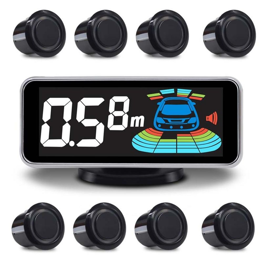 Backup Parktronic System Car Auto Vehicle Reverse with 8 Parking Sensors kit Distance Detection LCD Distance Display Sound Warning … - Image 1