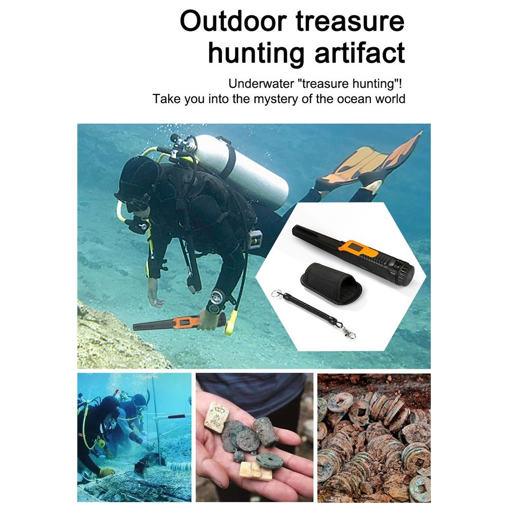 Metal Detector Pinpointer for Adults & Kids, Fully Waterproof, 360°Detection Handheld Pin Pointer Wand  for Treasure Hunting - Image 2