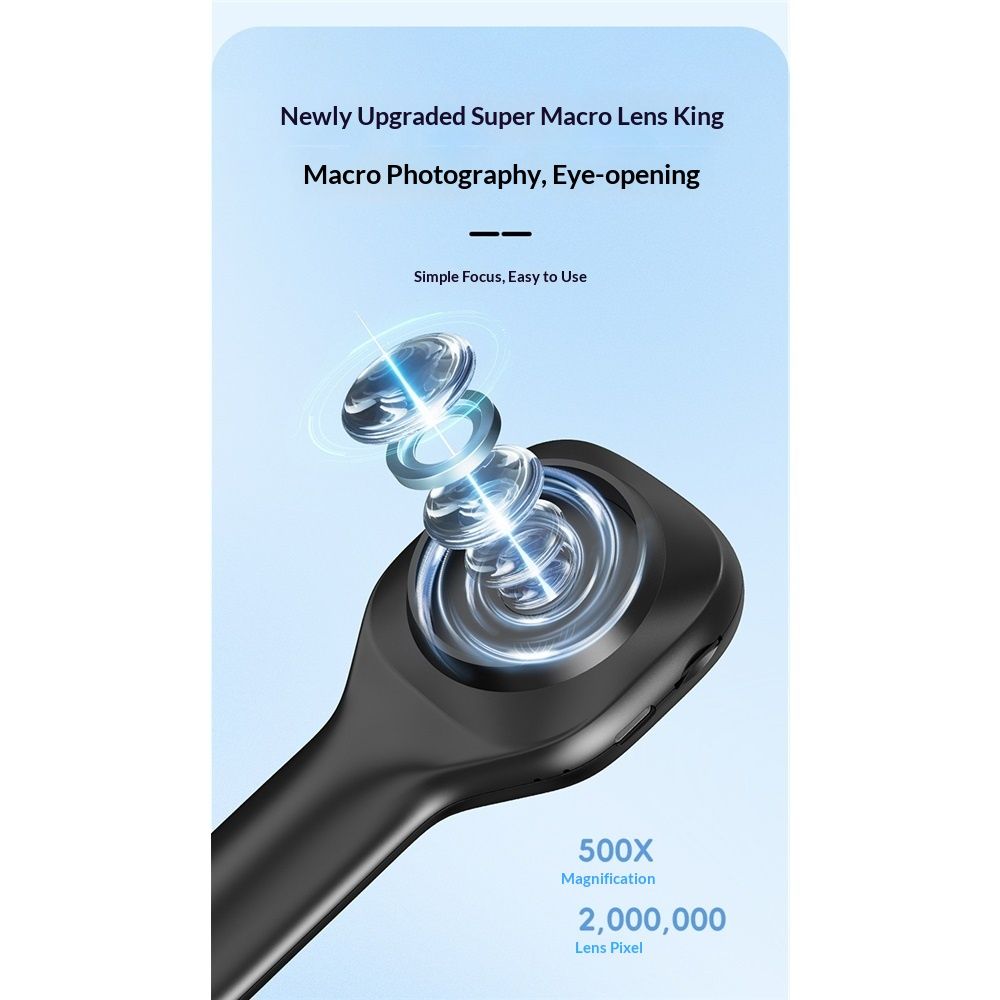 Microscope for Adults Kids, Portable 500X Illuminated Jewelers Loupe, Handheld Coin Magnifier for Collectors, Pocket  Magnifying Glass, Digital Microscope with 2