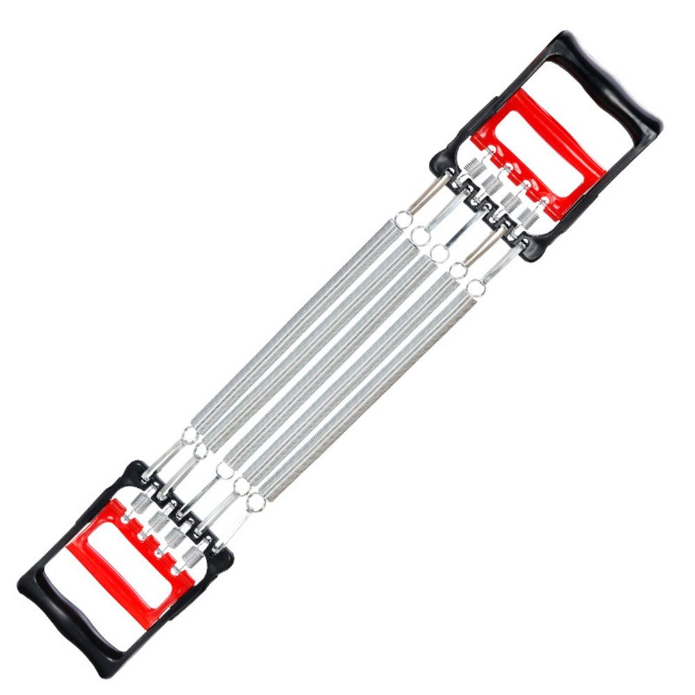Chest Arm Expander, Adjustable Exercise Springs Resistance Bands for Men, Home Fitness Equipment with 5 Metal Spring for Home Gym Muscle Training Exerciser 1 PCS, Red Black - Image 1