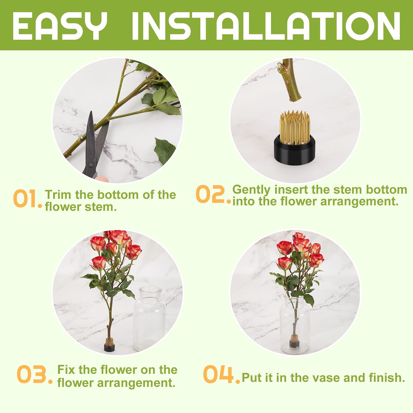 6 Pcs Flower Frogs Floral Frog Arrangements Supplies Flower Arranging Ikebana Pin Holder Arranger Fixed Tools for Small Vase Plant Fixation Decoration - Image 2